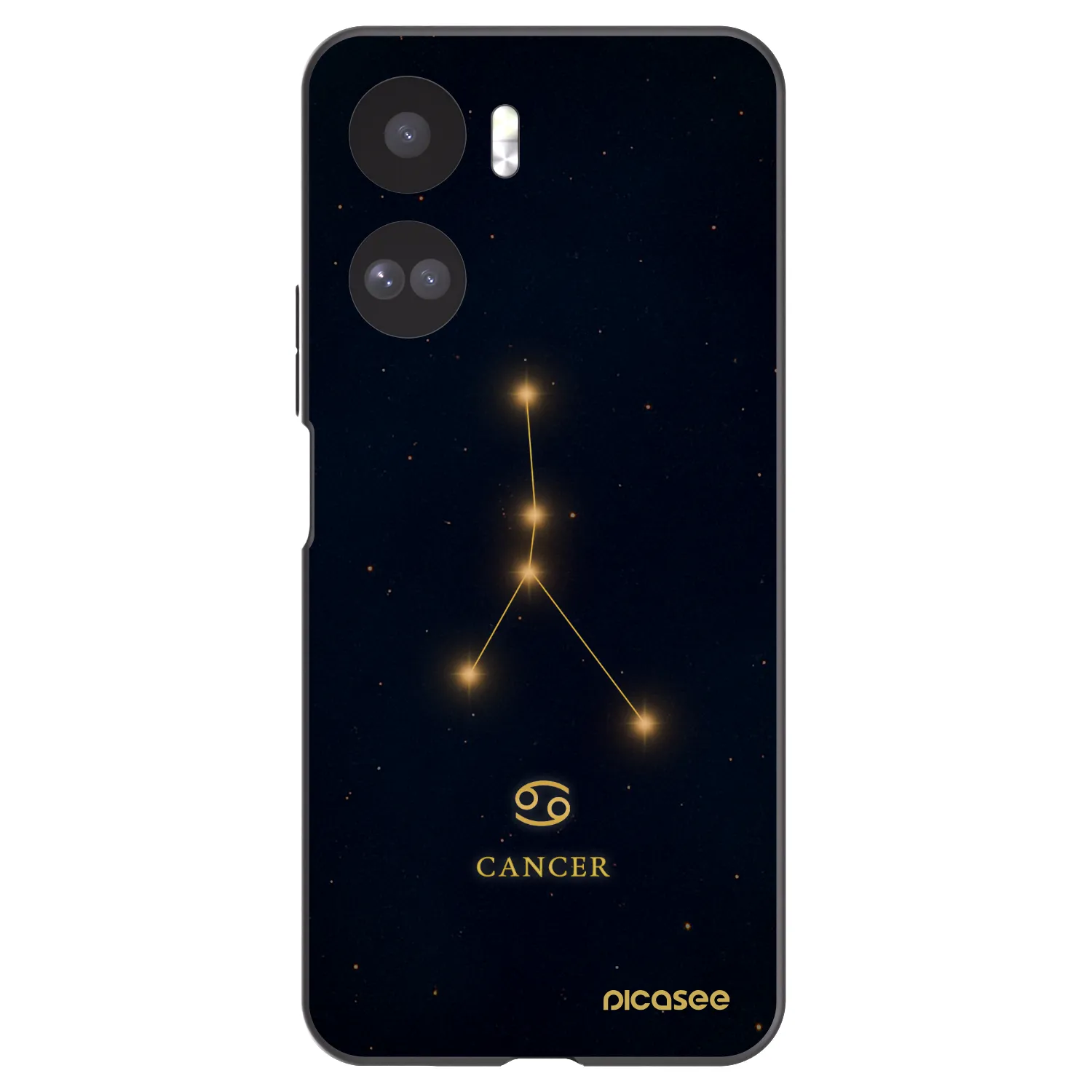 Picasee Μαύρη θήκη σιλικόνης για Honor 90 Lite 5G - CANCER