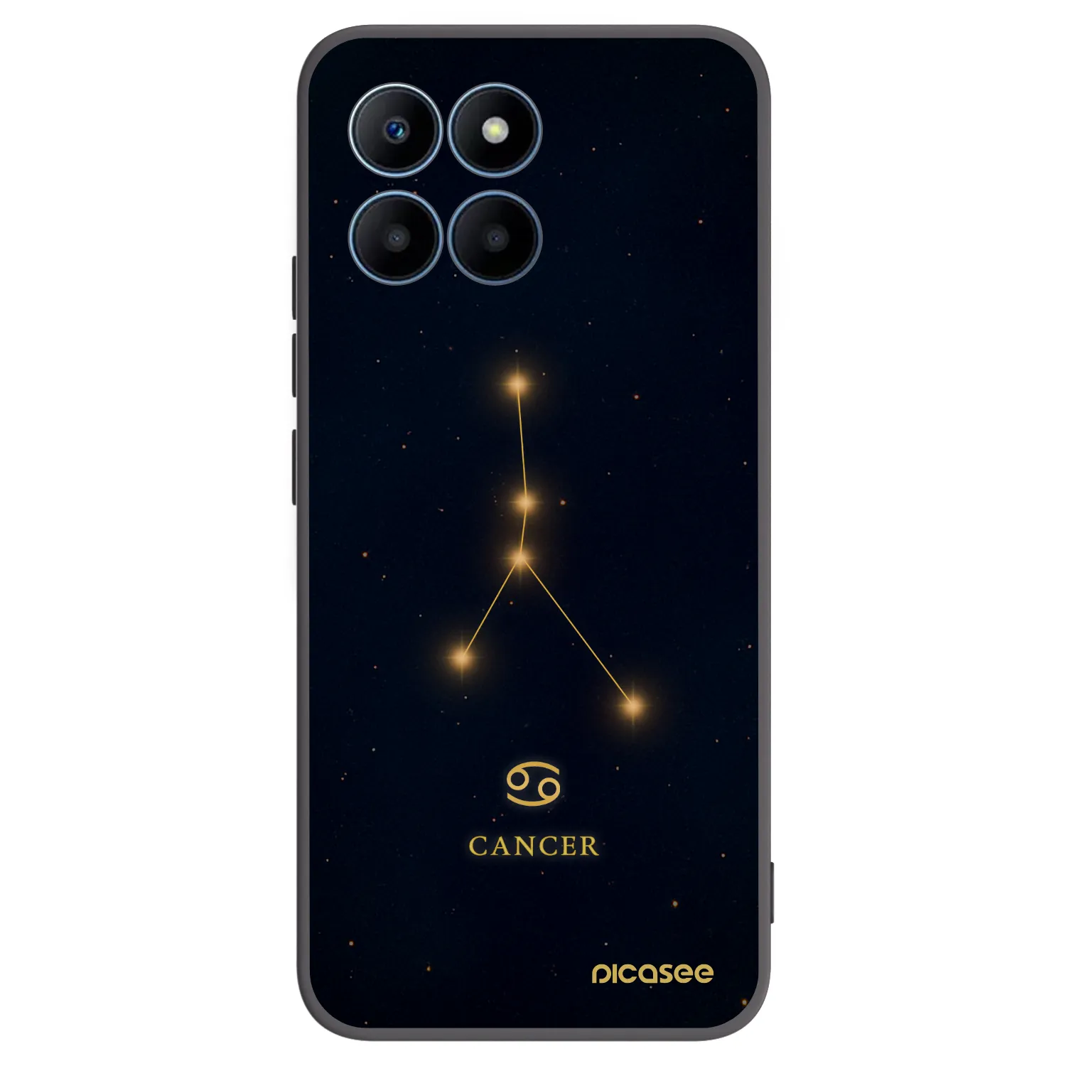 Picasee Μαύρη θήκη σιλικόνης για Honor 70 Lite - CANCER