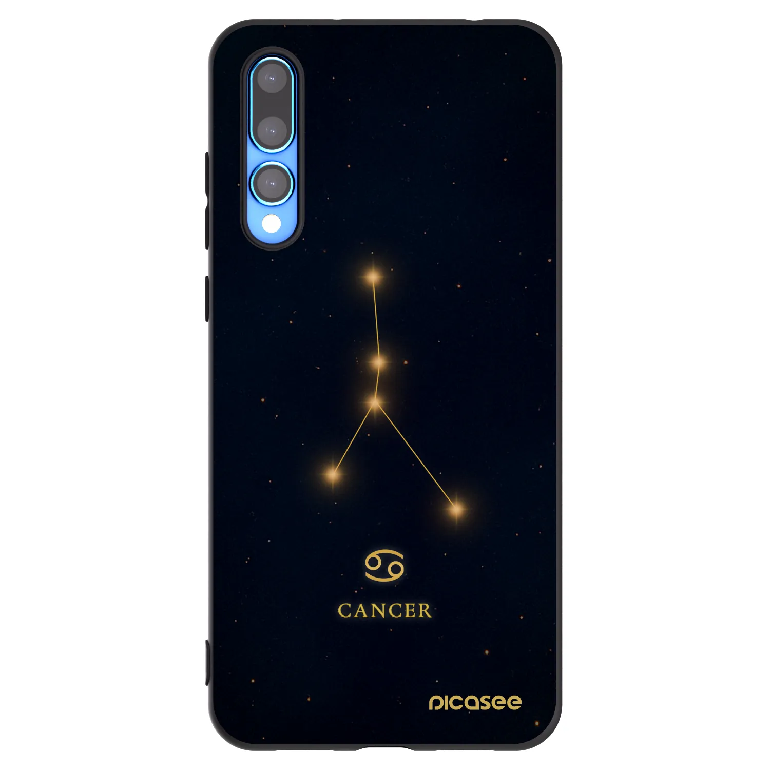 Picasee Μαύρη θήκη σιλικόνης για Huawei P20 Pro - CANCER