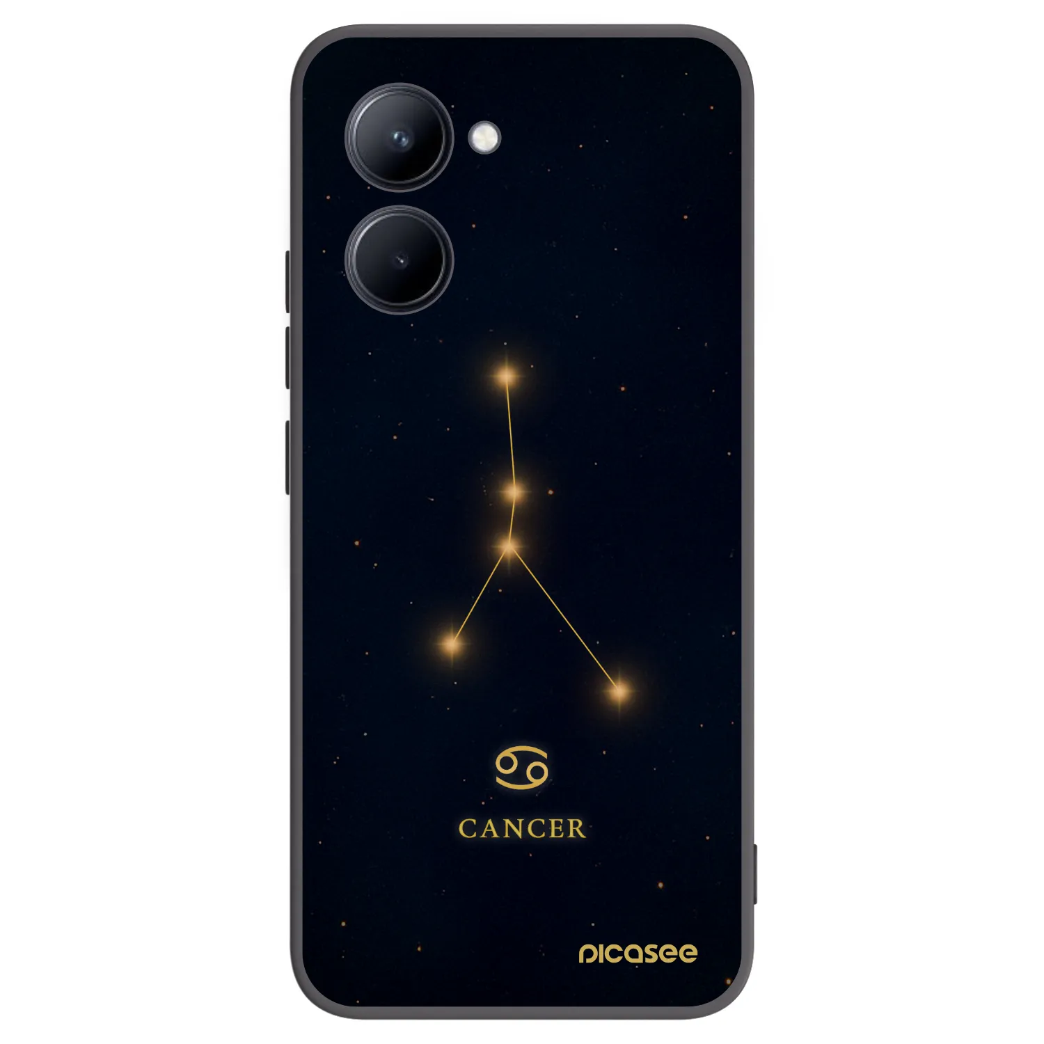 Picasee Μαύρη θήκη σιλικόνης για Realme C33 (2023) - CANCER