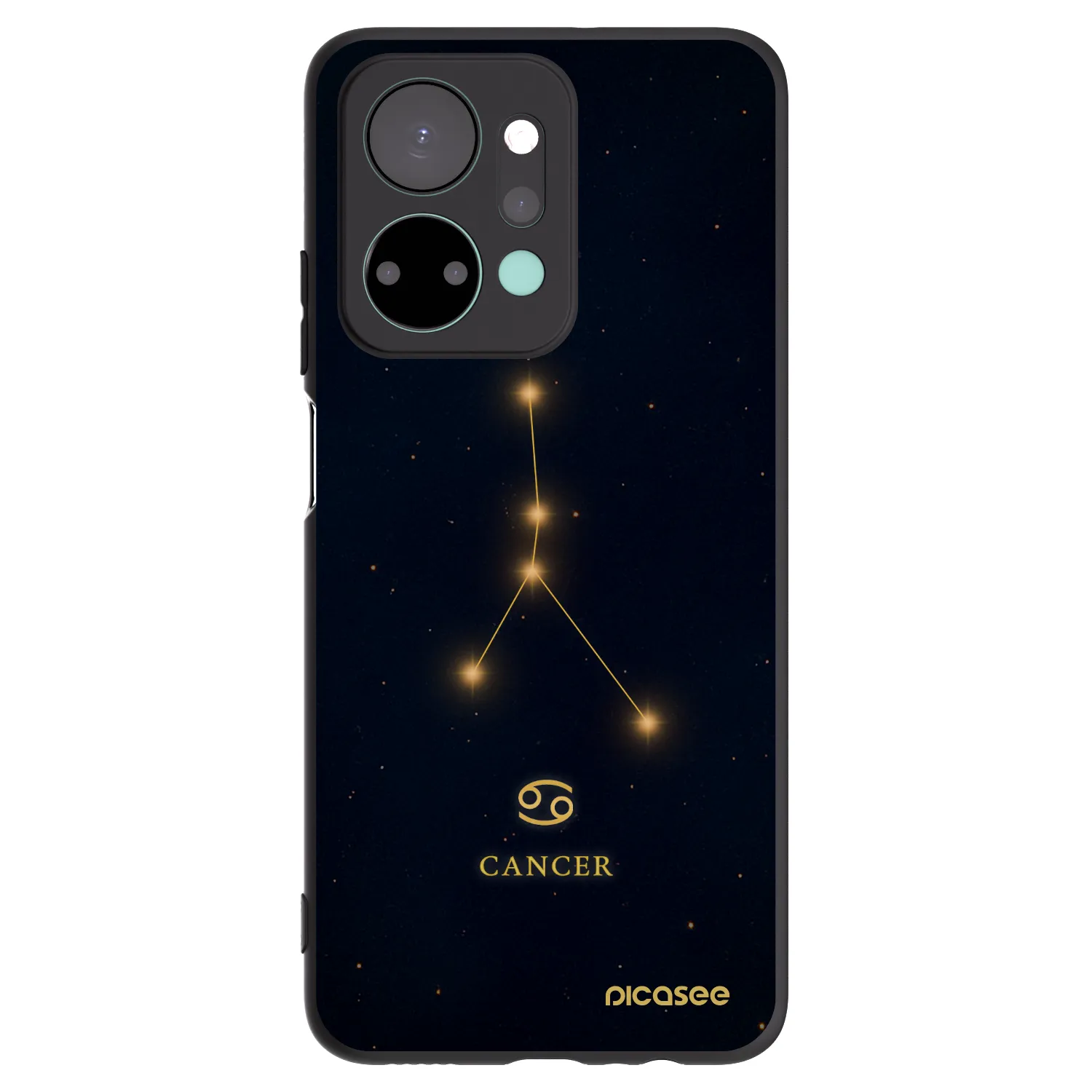 Picasee Μαύρη θήκη σιλικόνης για Honor X7a - CANCER