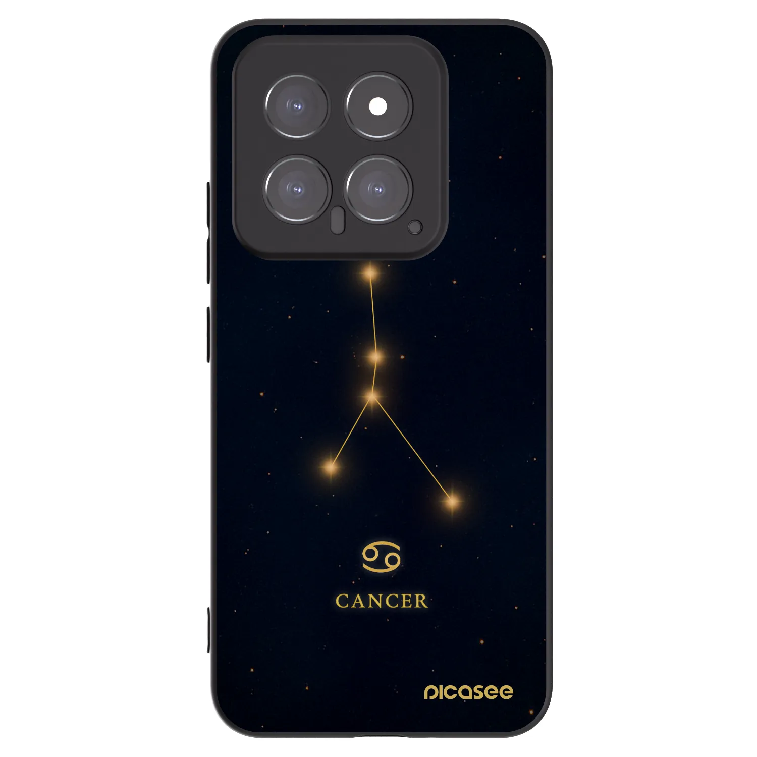 Picasee Μαύρη θήκη σιλικόνης για Xiaomi 14 - CANCER