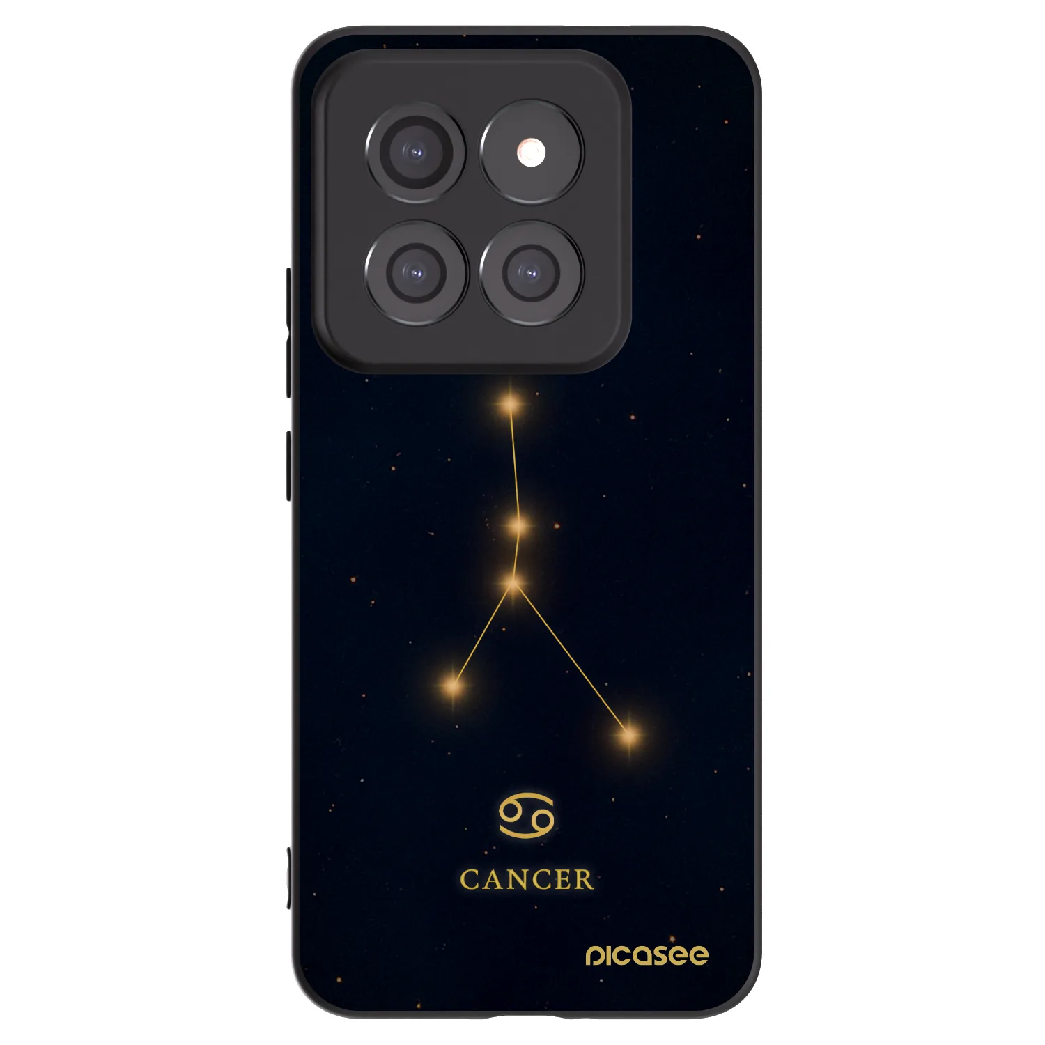 Picasee Μαύρη θήκη σιλικόνης για Xiaomi 14 Pro - CANCER