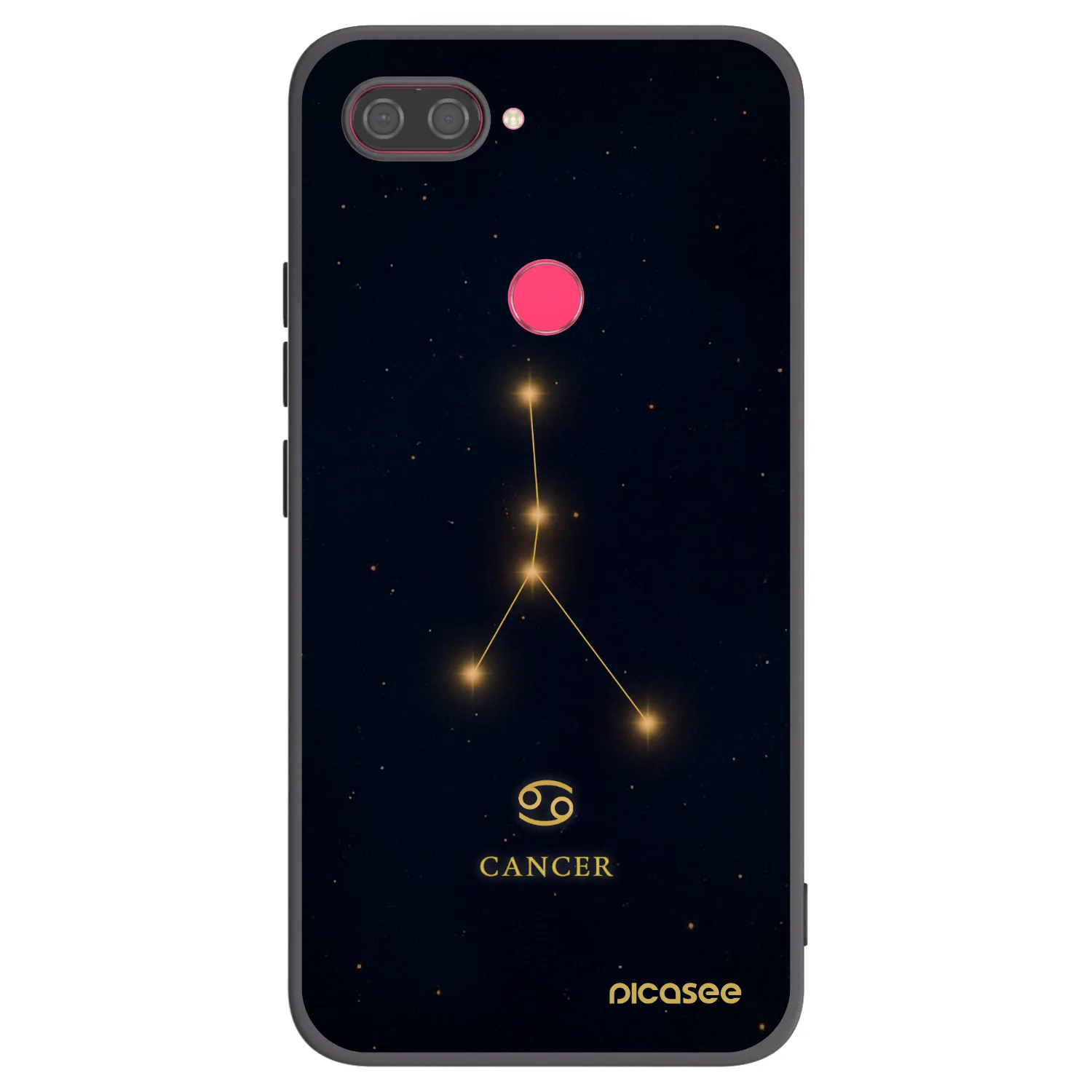 Picasee Μαύρη θήκη σιλικόνης για Xiaomi Mi 8 Lite - CANCER