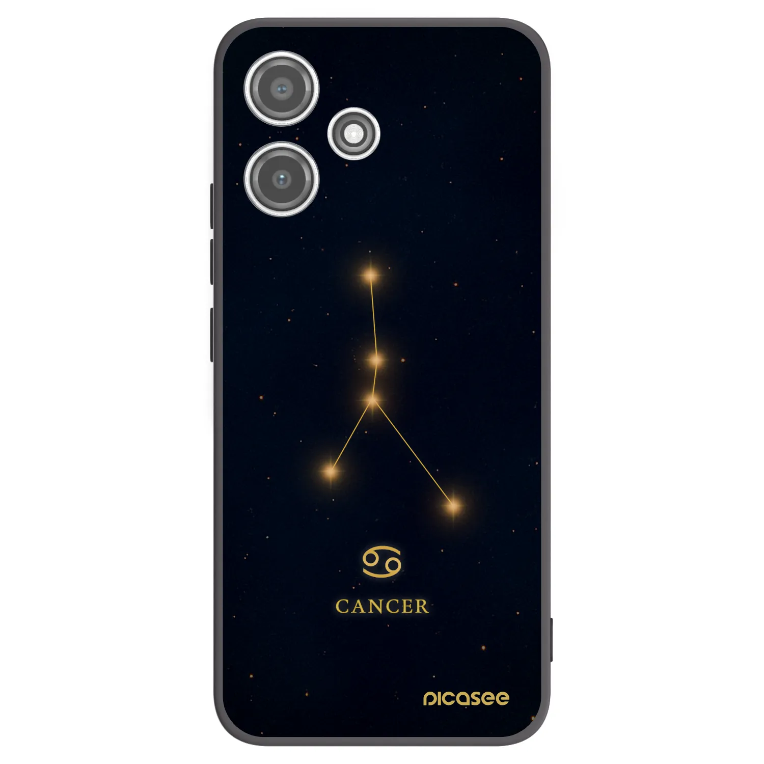 Picasee Μαύρη θήκη σιλικόνης για Xiaomi Redmi 12 5G - CANCER