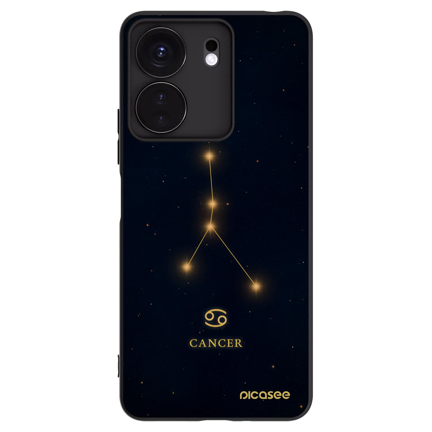 Picasee Μαύρη θήκη σιλικόνης για Xiaomi Redmi 13C 4G - CANCER