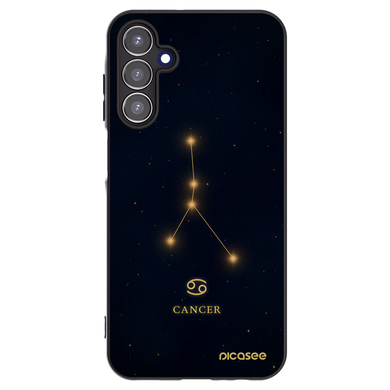 Picasee Μαύρη θήκη σιλικόνης για Samsung Galaxy A15 A156B 5G - CANCER