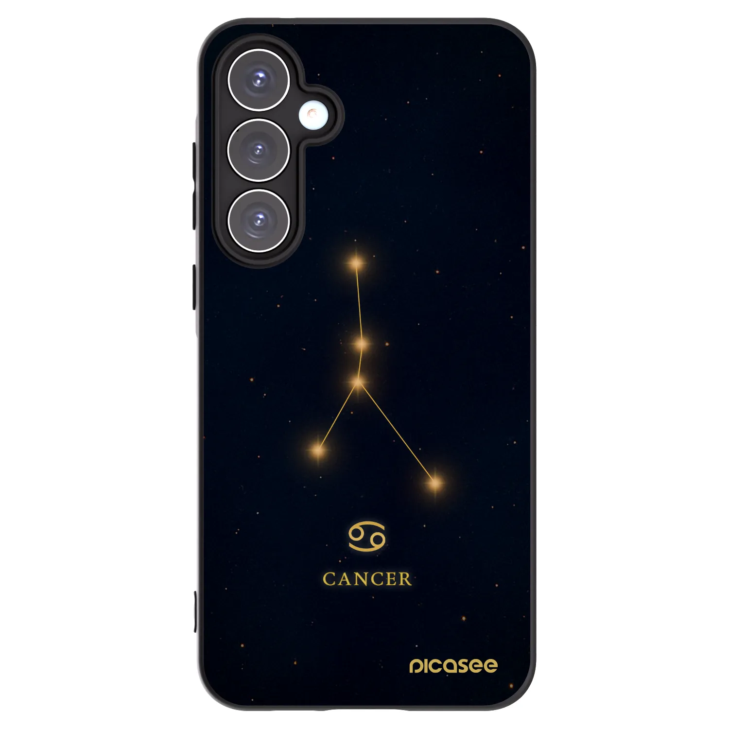 Picasee Μαύρη θήκη σιλικόνης για Samsung Galaxy A55 5G A556B - CANCER