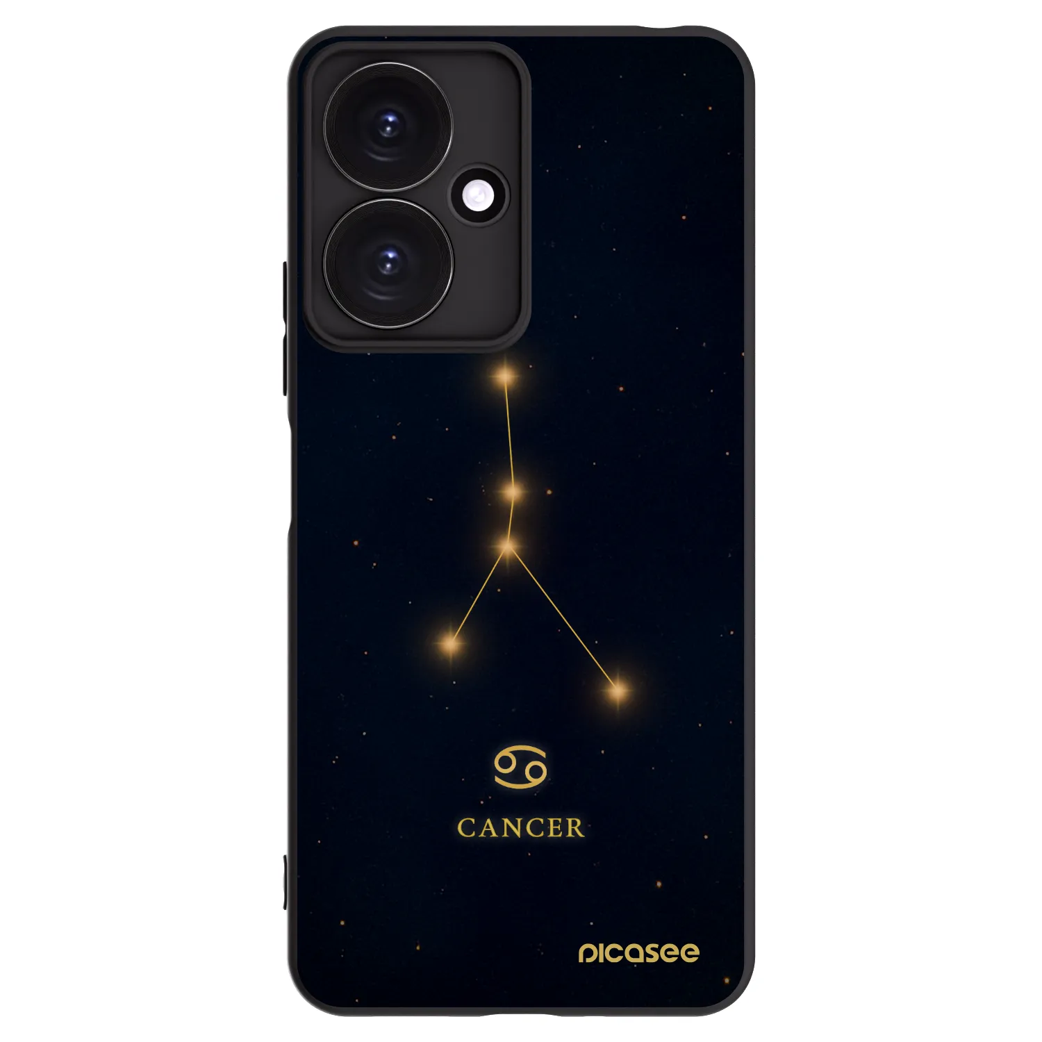 Picasee Μαύρη θήκη σιλικόνης για Xiaomi Redmi 13C 5G - CANCER