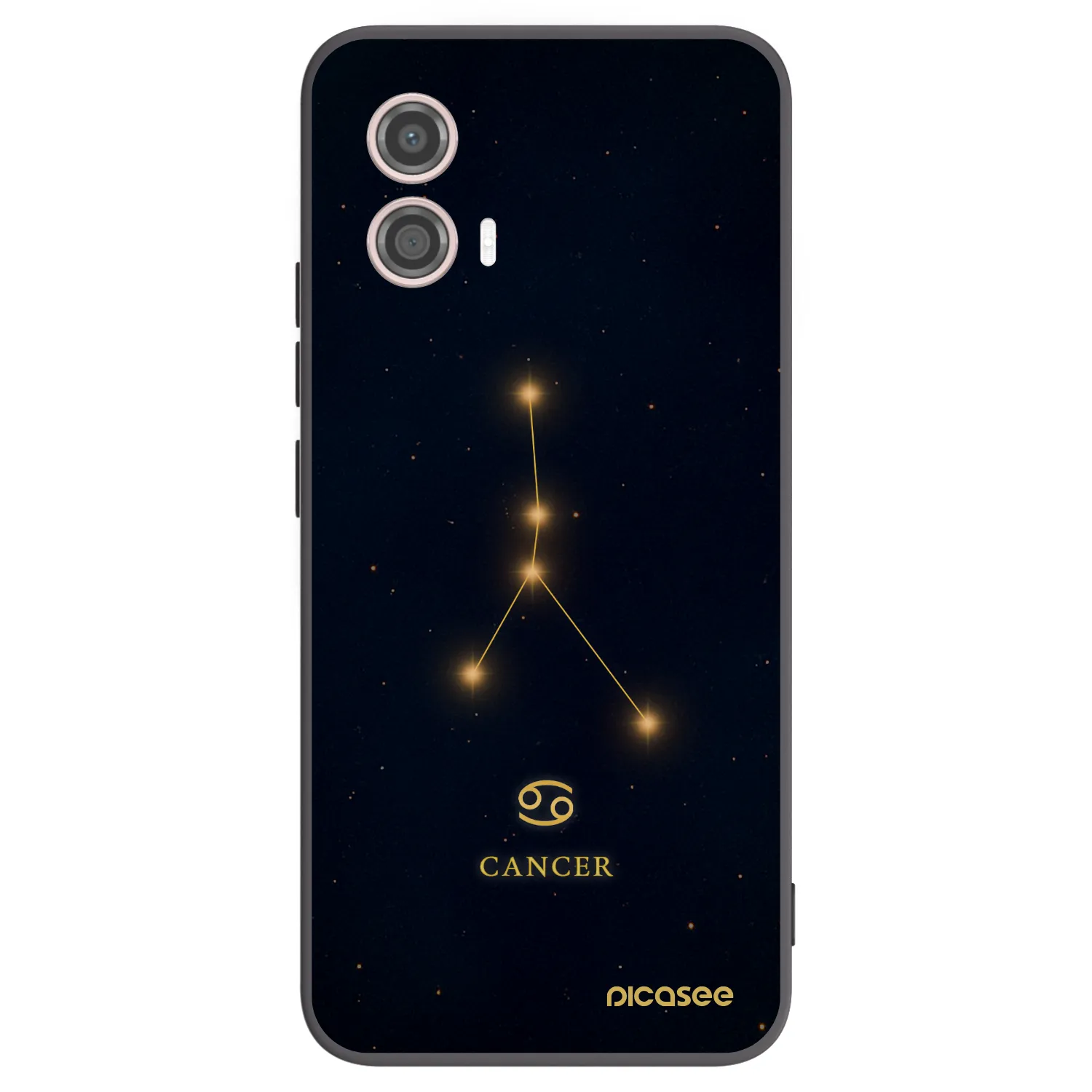 Picasee Μαύρη θήκη σιλικόνης για Motorola Moto G53 5G - CANCER