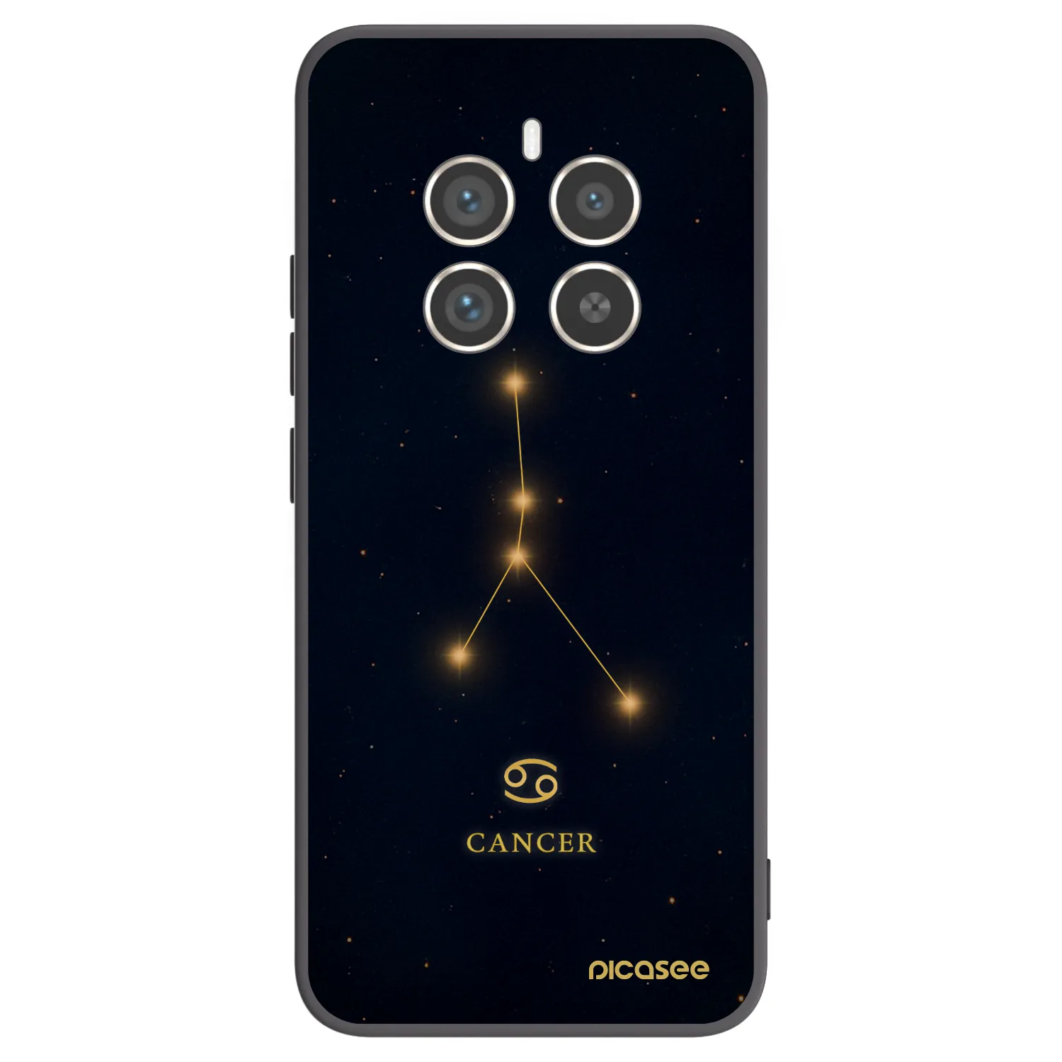 Picasee Μαύρη θήκη σιλικόνης για Realme 12 Pro 5G - CANCER