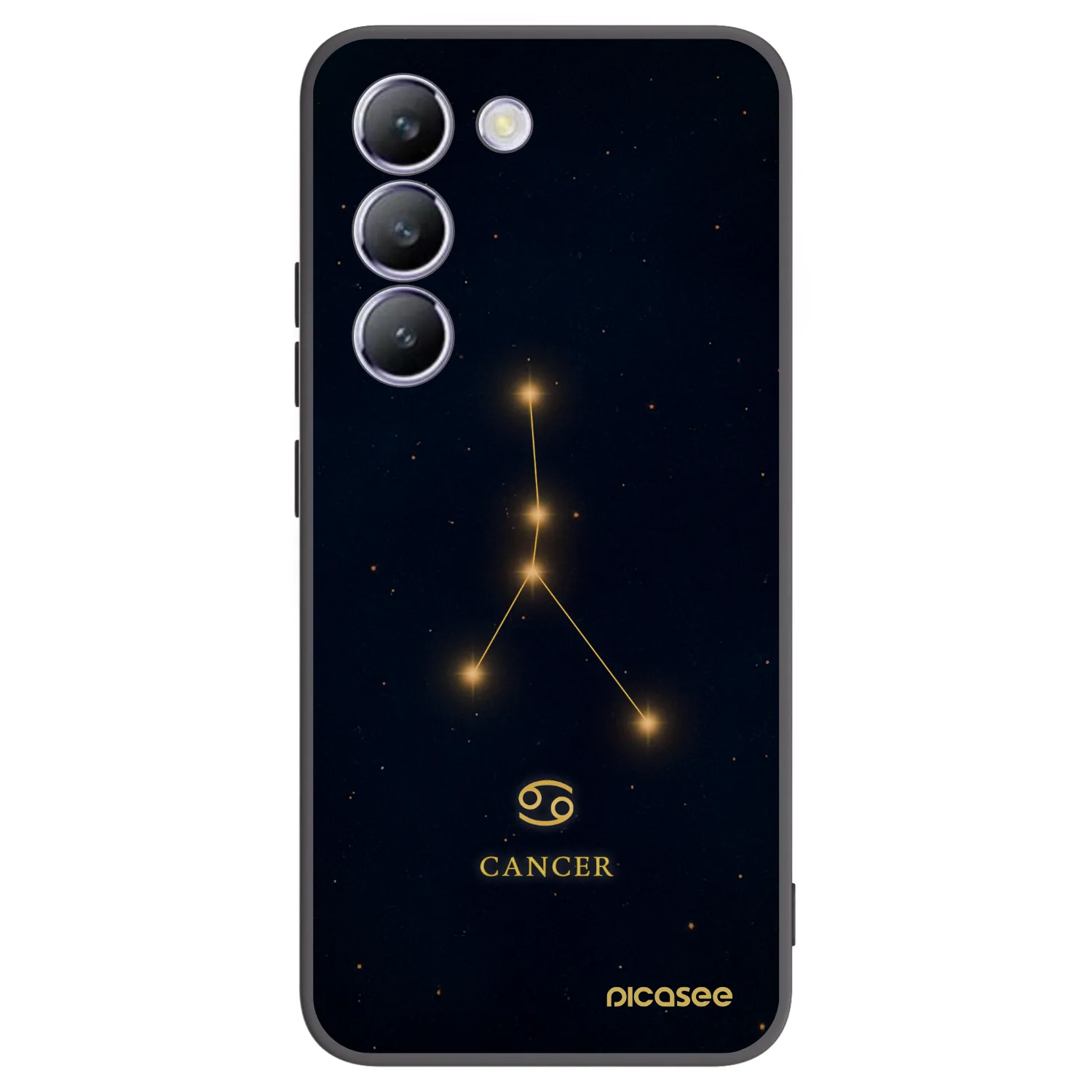 Picasee Μαύρη θήκη σιλικόνης για Vivo V40 SE 5G - CANCER