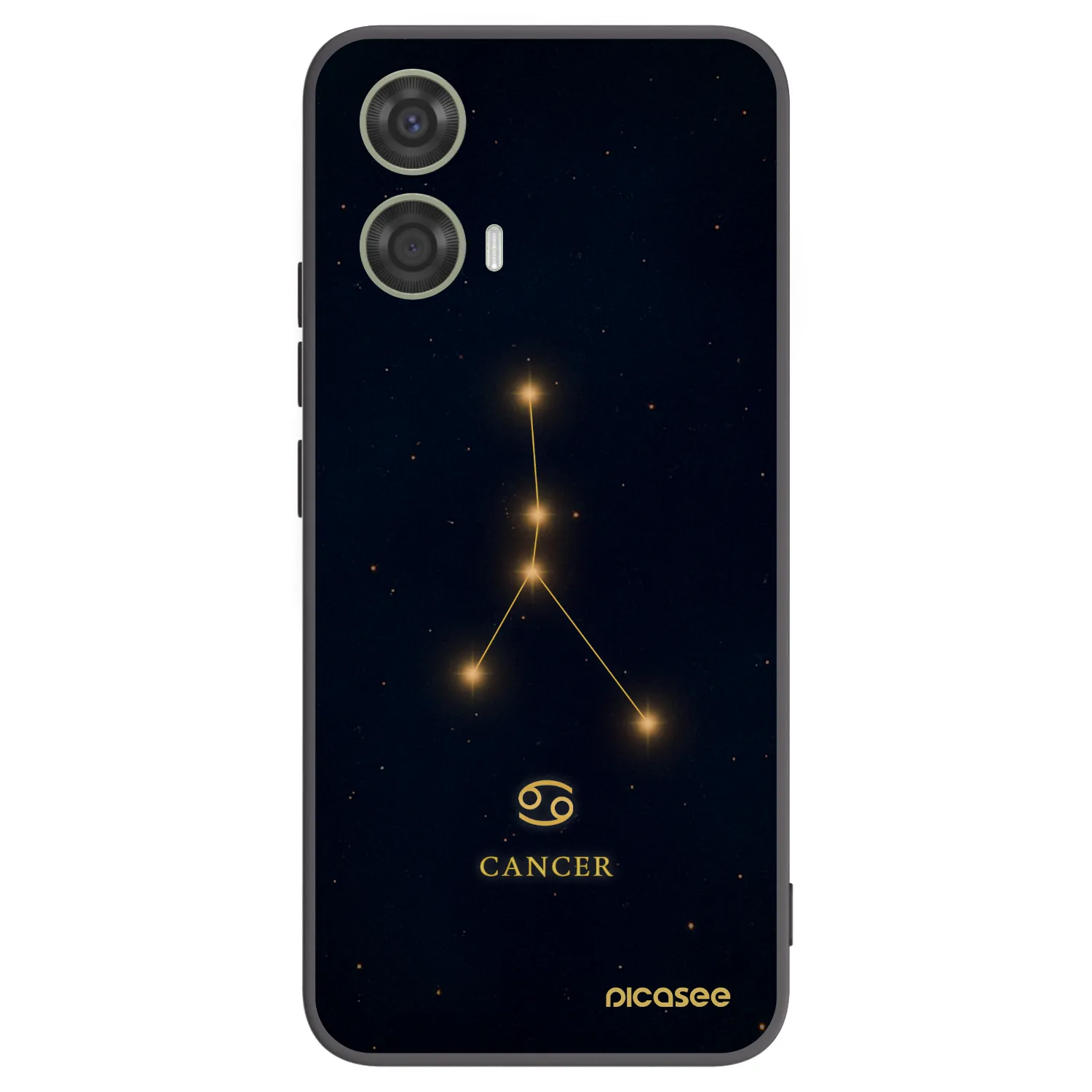 Picasee Μαύρη θήκη σιλικόνης για Motorola Moto G24 - CANCER