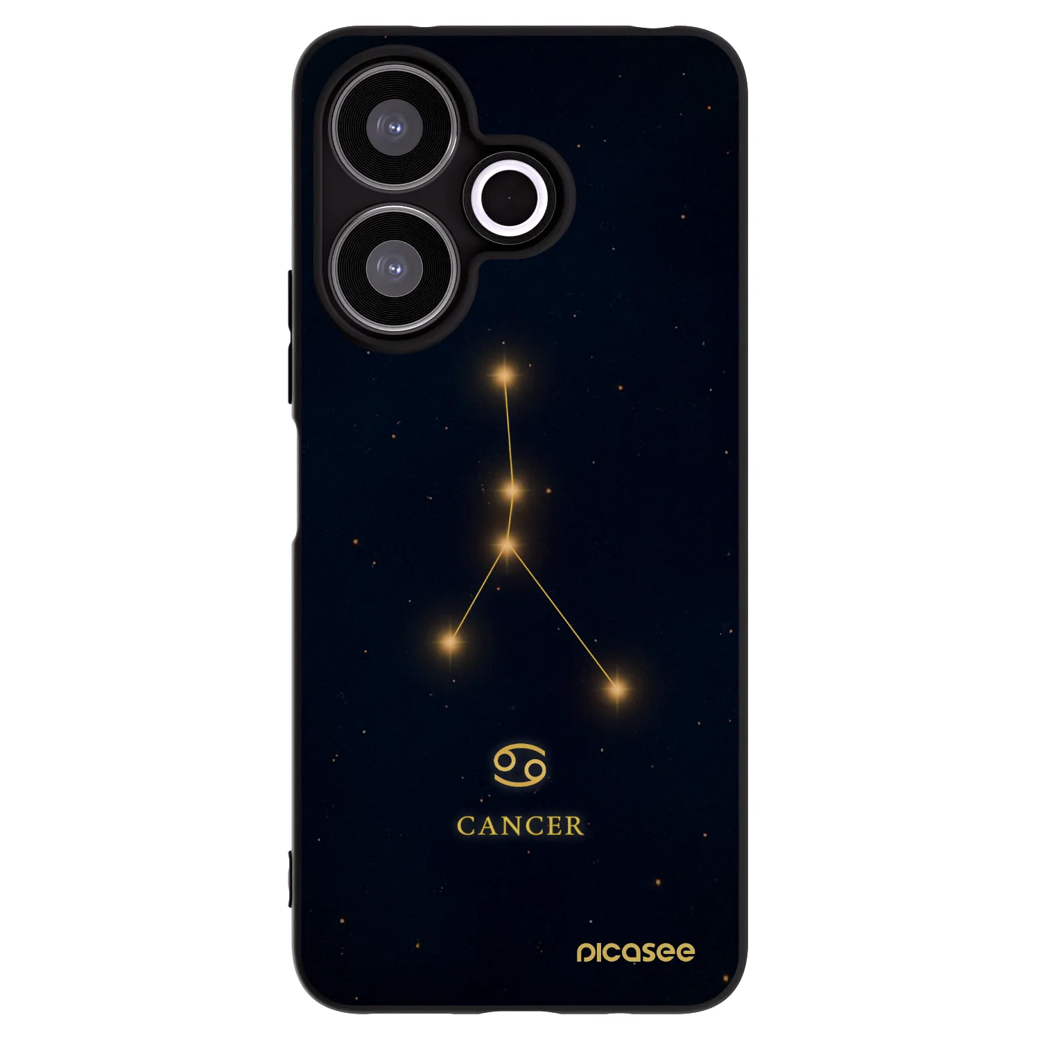 Picasee Μαύρη θήκη σιλικόνης για Xiaomi Redmi 13 4G - CANCER