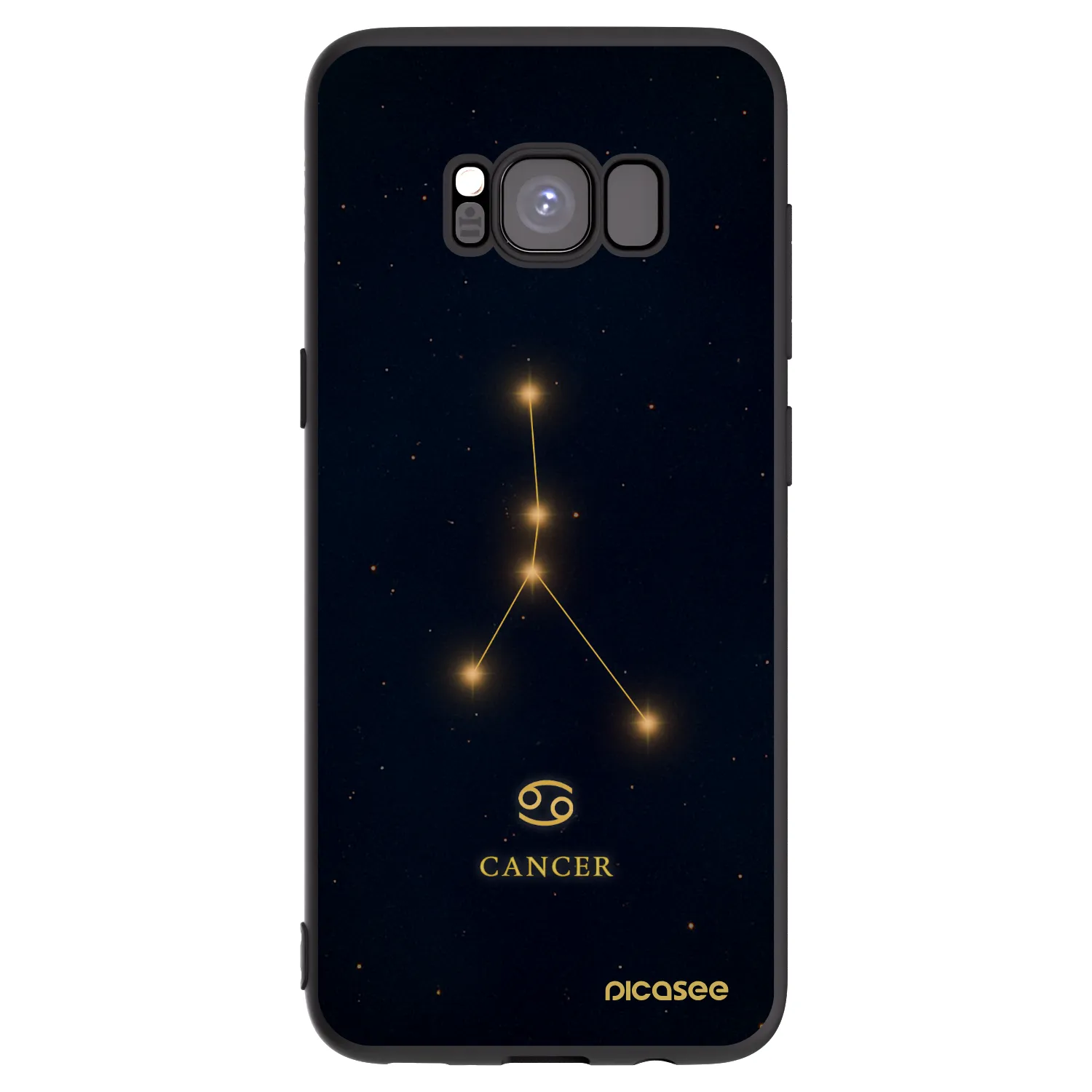 Picasee Μαύρη θήκη σιλικόνης για Samsung Galaxy S8 G950F - CANCER