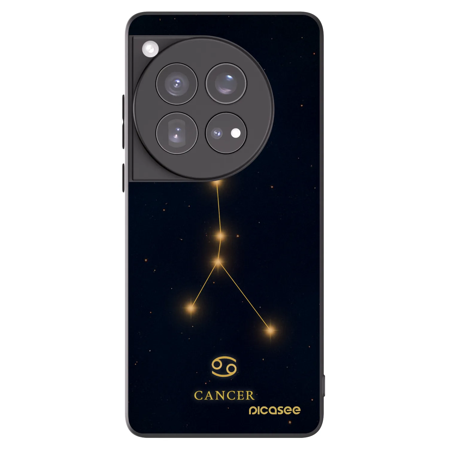 Picasee Μαύρη θήκη σιλικόνης για OnePlus 12 5G - CANCER