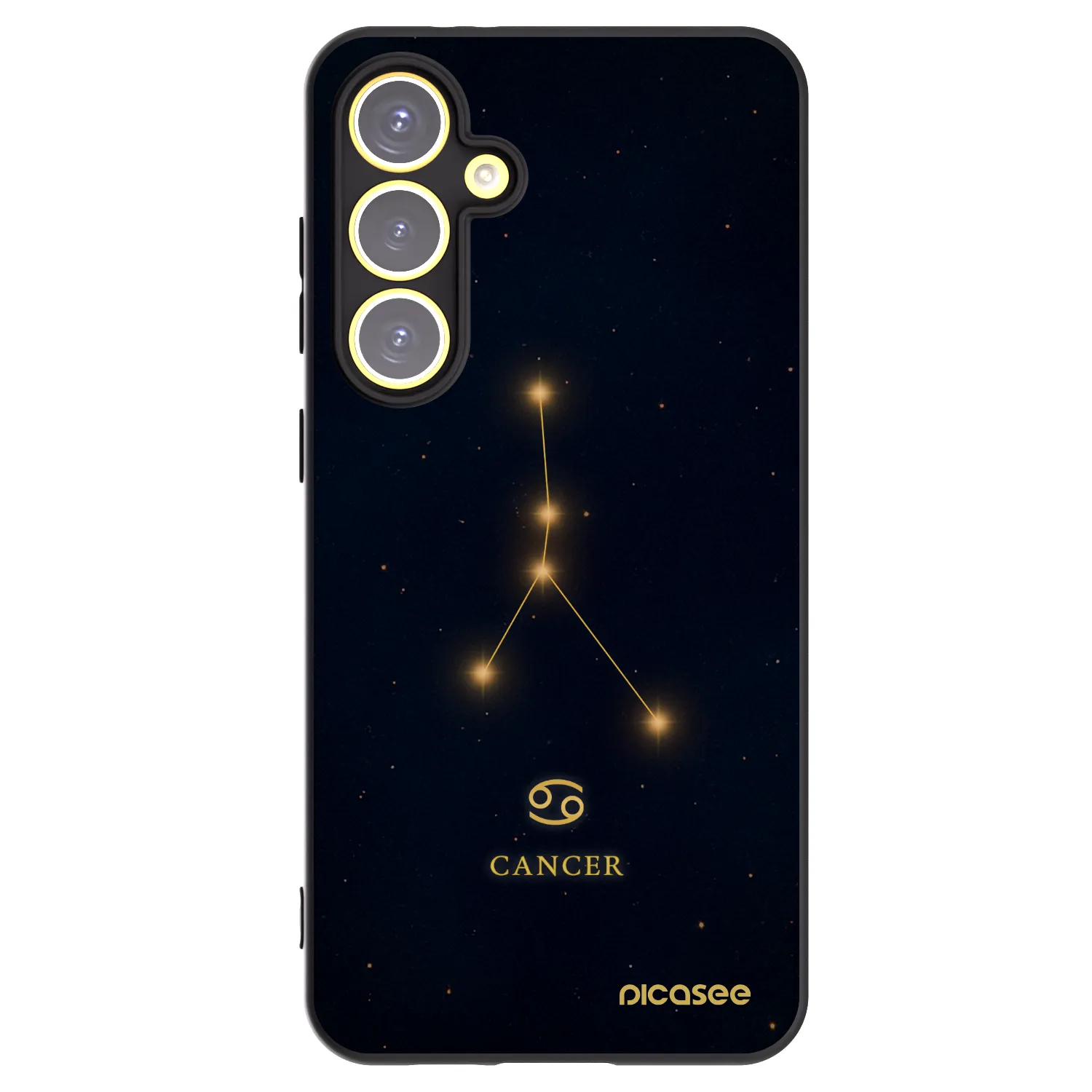 Picasee Μαύρη θήκη σιλικόνης για Samsung Galaxy S24 FE S721B - CANCER