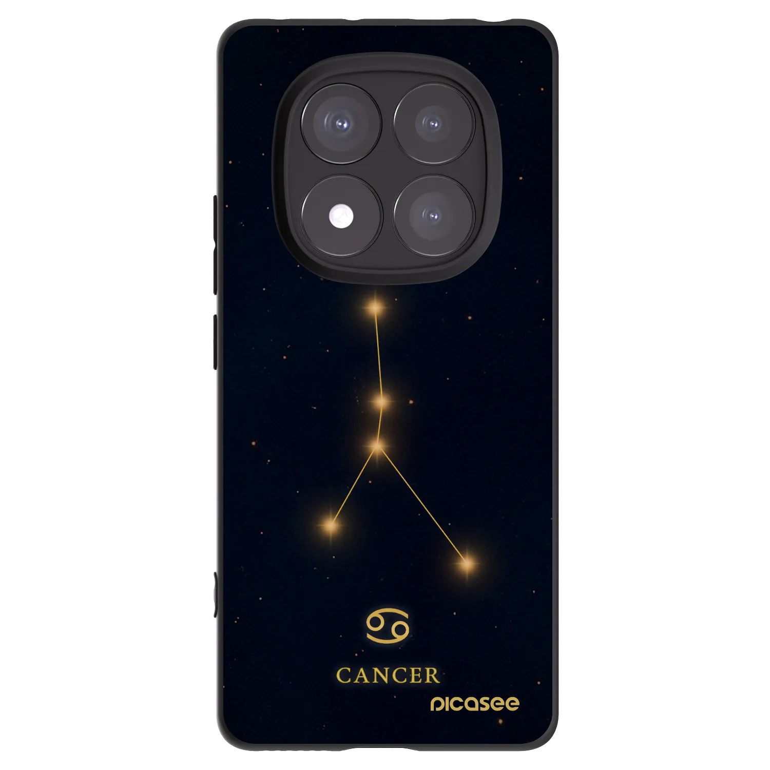 Picasee Μαύρη θήκη σιλικόνης για Xiaomi Redmi Note 14 Pro+ 5G - CANCER