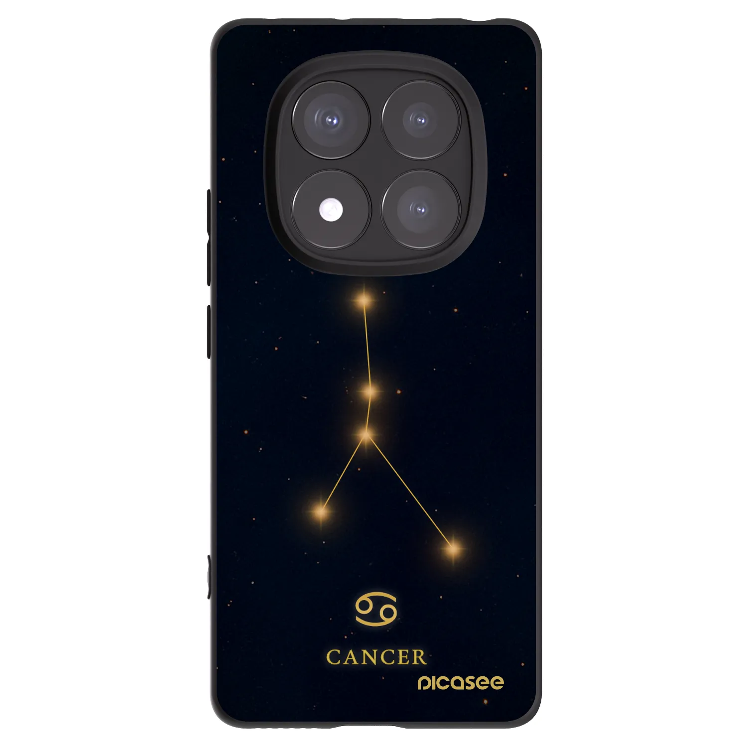 Picasee Μαύρη θήκη σιλικόνης για Xiaomi Redmi Note 14 Pro 5G - CANCER