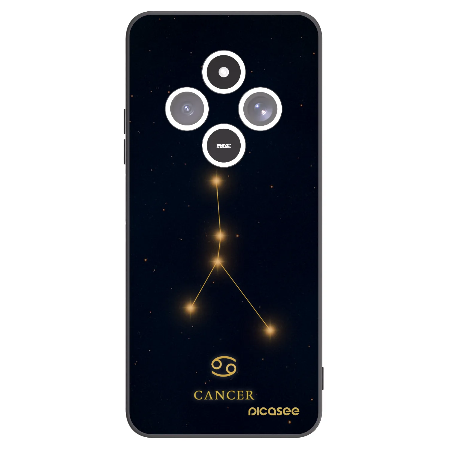 Picasee Μαύρη θήκη σιλικόνης για Xiaomi Redmi 14C - CANCER