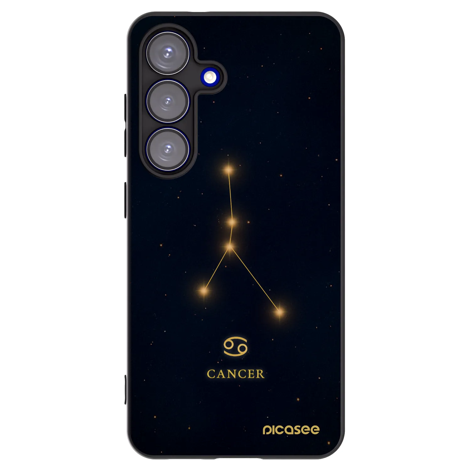 Picasee Μαύρη θήκη σιλικόνης για Samsung Galaxy S25 5G - CANCER