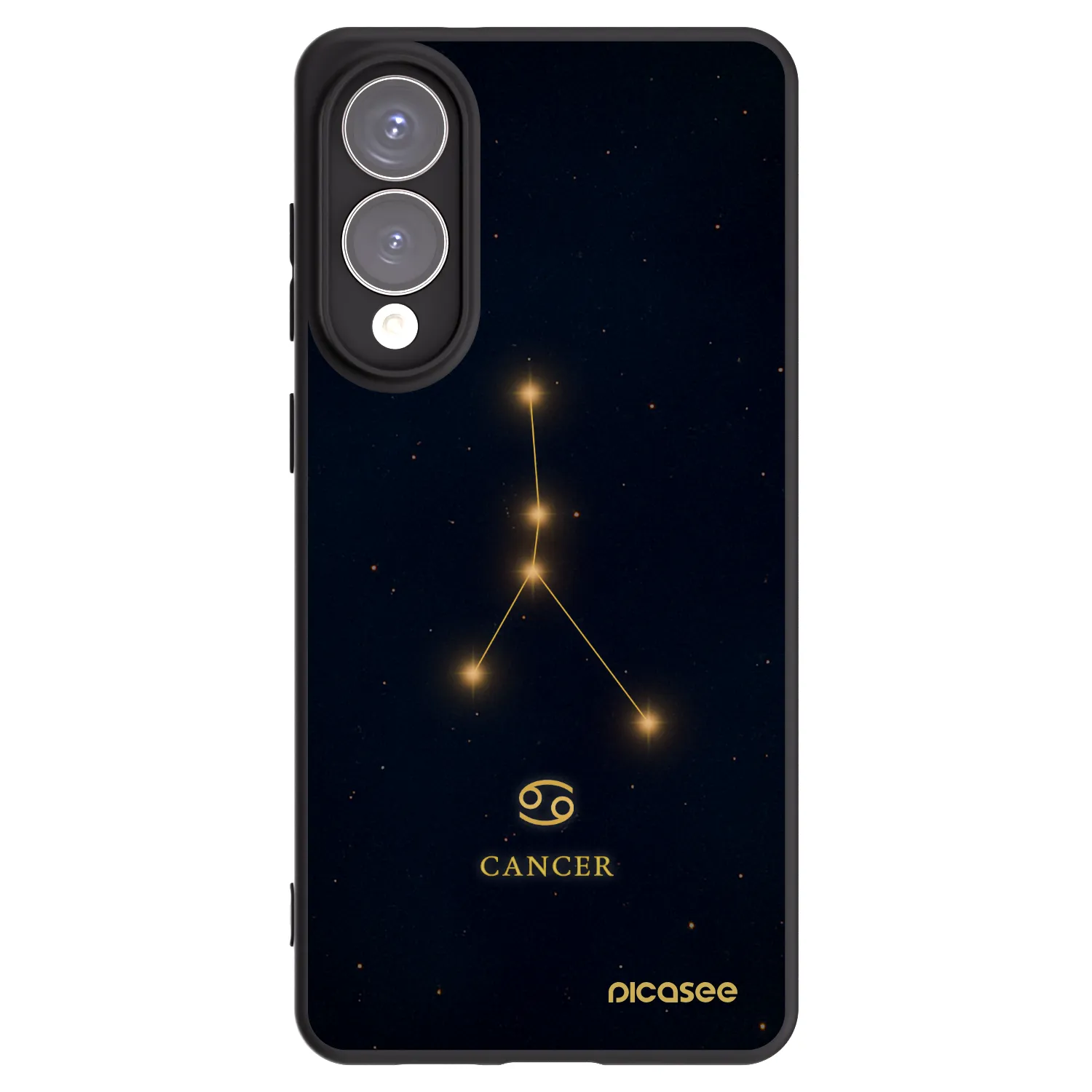 Picasee Μαύρη θήκη σιλικόνης για Samsung Galaxy S25 Edge 5G - CANCER