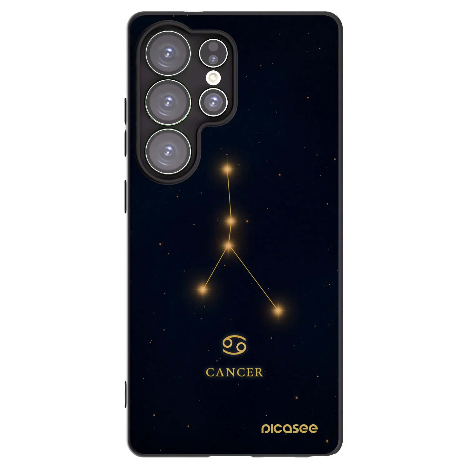 Picasee Μαύρη θήκη σιλικόνης για Samsung Galaxy S25 Ultra 5G - CANCER