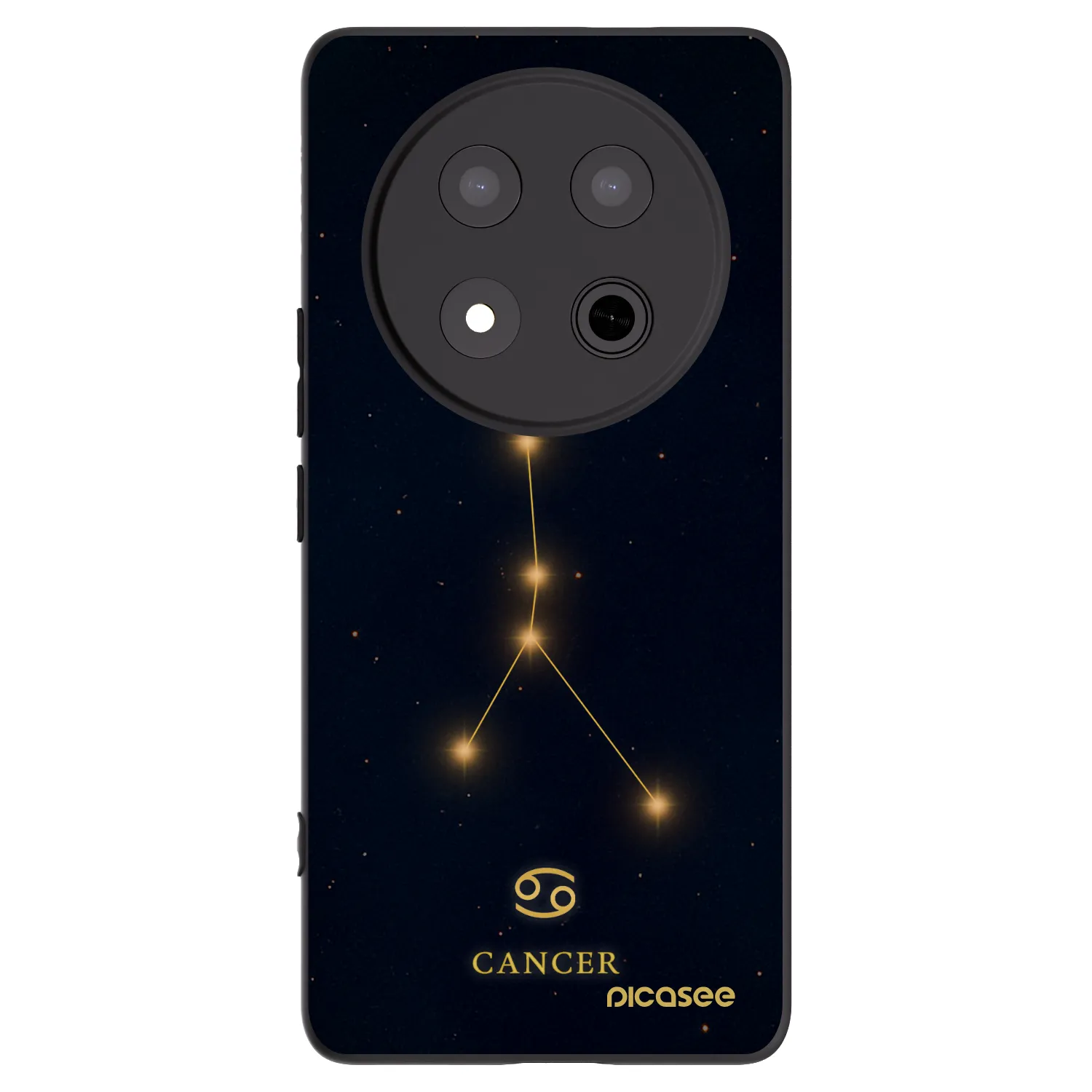 Picasee Μαύρη θήκη σιλικόνης για Honor Magic7 Lite 5G - CANCER