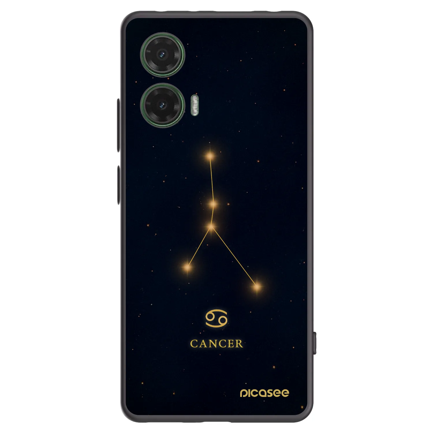 Picasee Μαύρη θήκη σιλικόνης για Motorola Moto G35 5G - CANCER