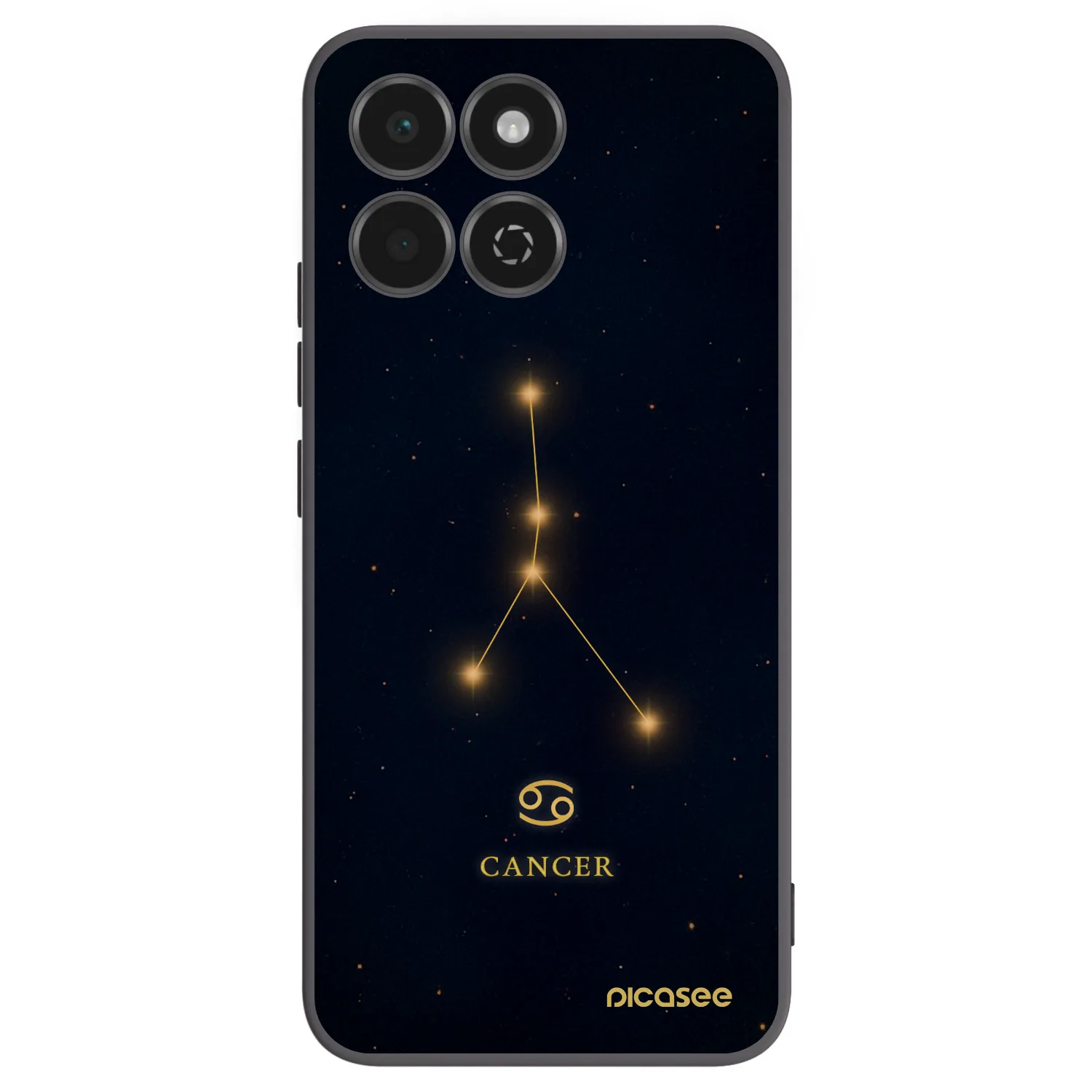 Picasee Μαύρη θήκη σιλικόνης για Honor 200 Smart 5G - CANCER