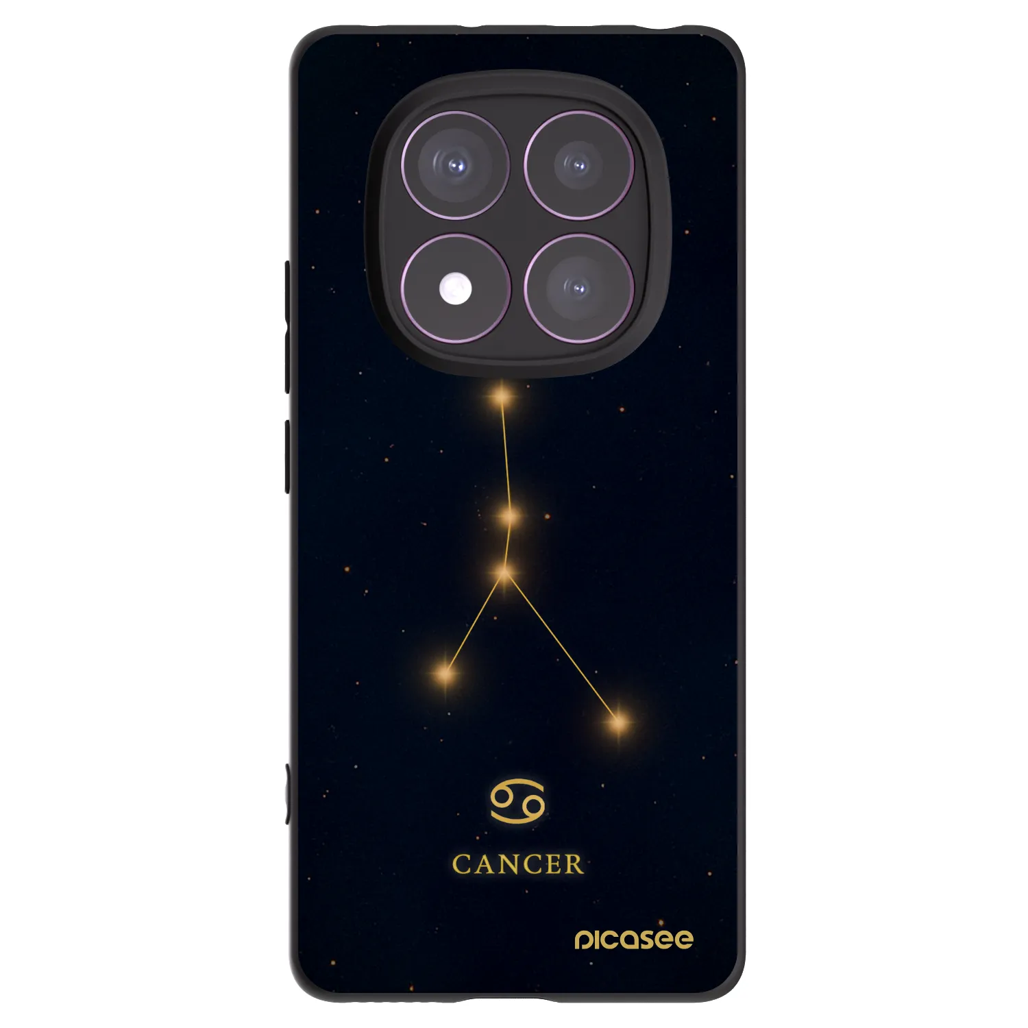 Picasee Μαύρη θήκη σιλικόνης για Xiaomi Redmi Note 14 Pro 4G - CANCER
