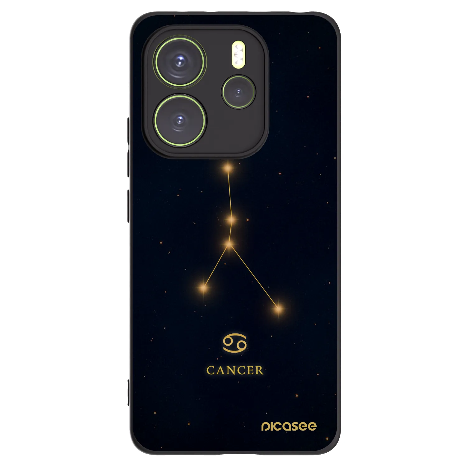 Picasee Μαύρη θήκη σιλικόνης για Xiaomi Redmi Note 14 4G - CANCER