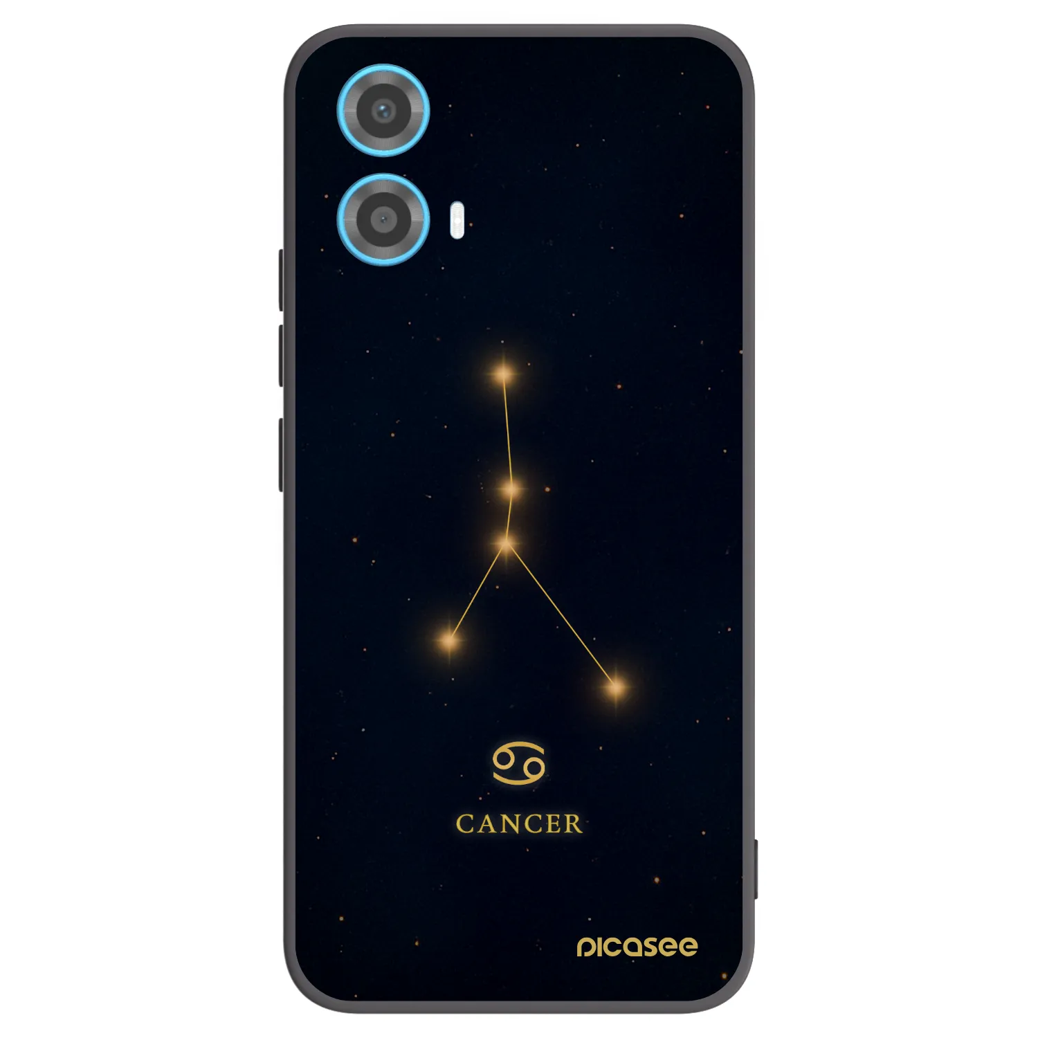 Picasee Μαύρη θήκη σιλικόνης για Motorola Moto G34 5G - CANCER