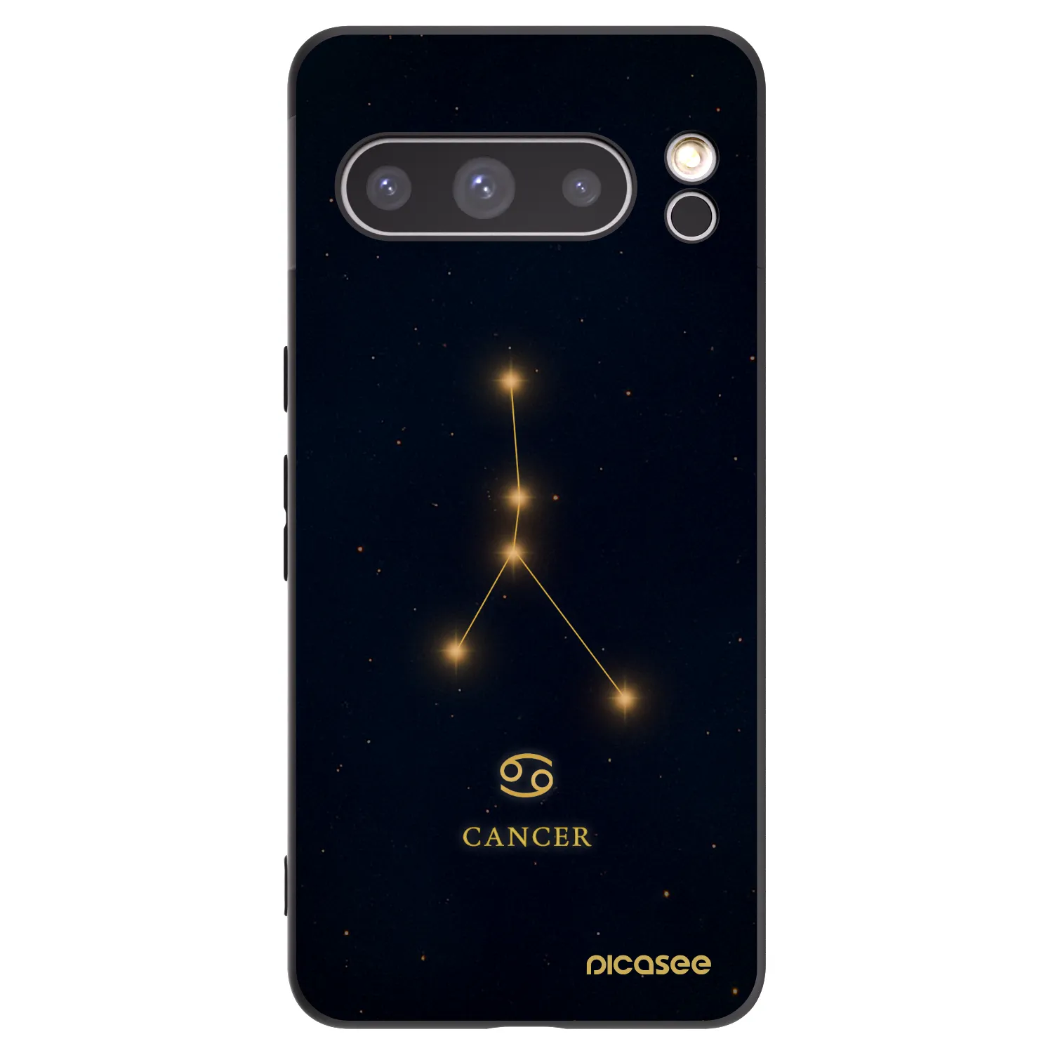 Picasee Μαύρη θήκη σιλικόνης για Google Pixel 8 Pro - CANCER