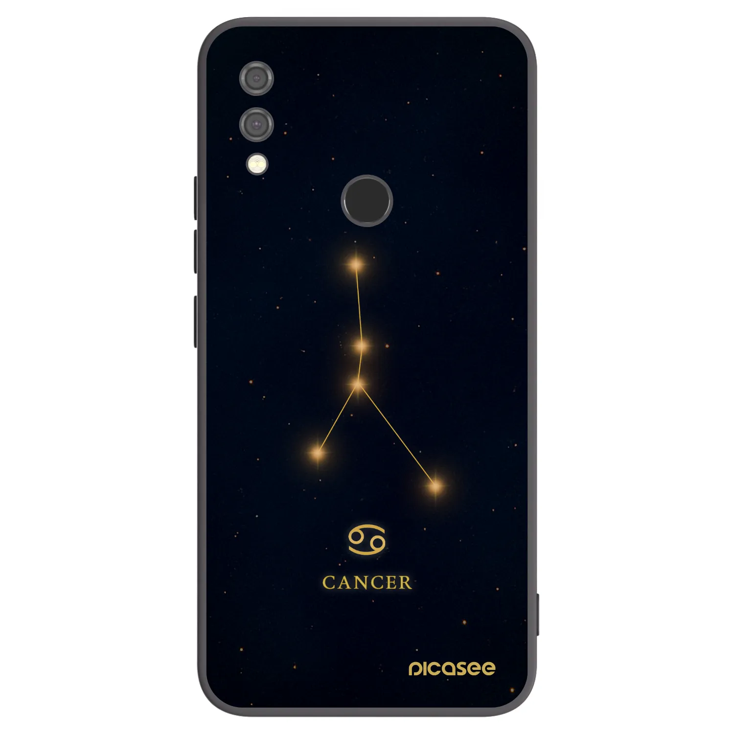 Picasee Μαύρη θήκη σιλικόνης για Xiaomi Redmi Note 7 - CANCER