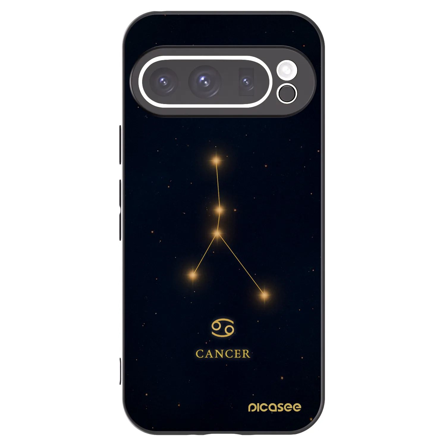 Picasee Μαύρη θήκη σιλικόνης για Google Pixel 9 Pro - CANCER
