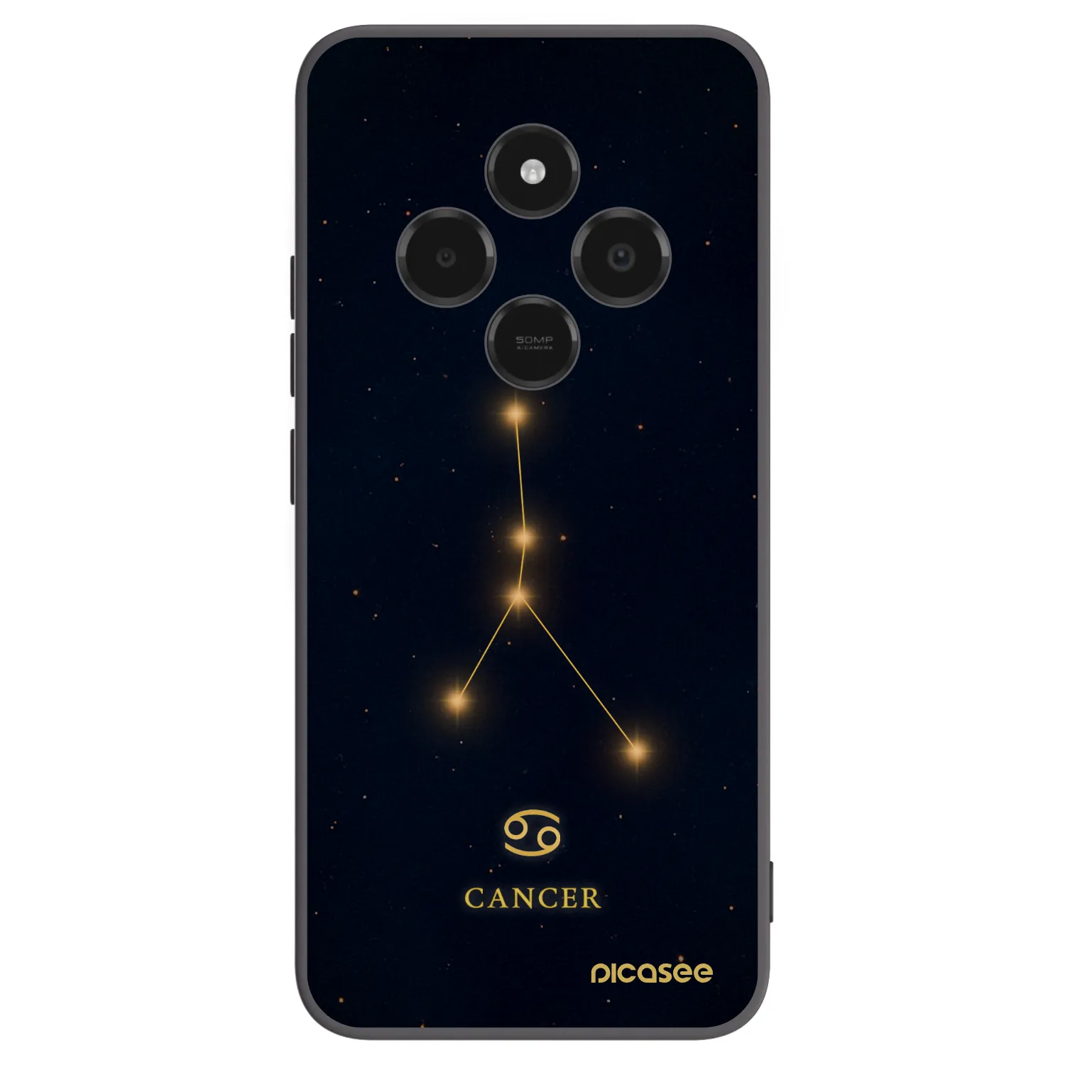 Picasee Μαύρη θήκη σιλικόνης για Xiaomi Poco C75 - CANCER