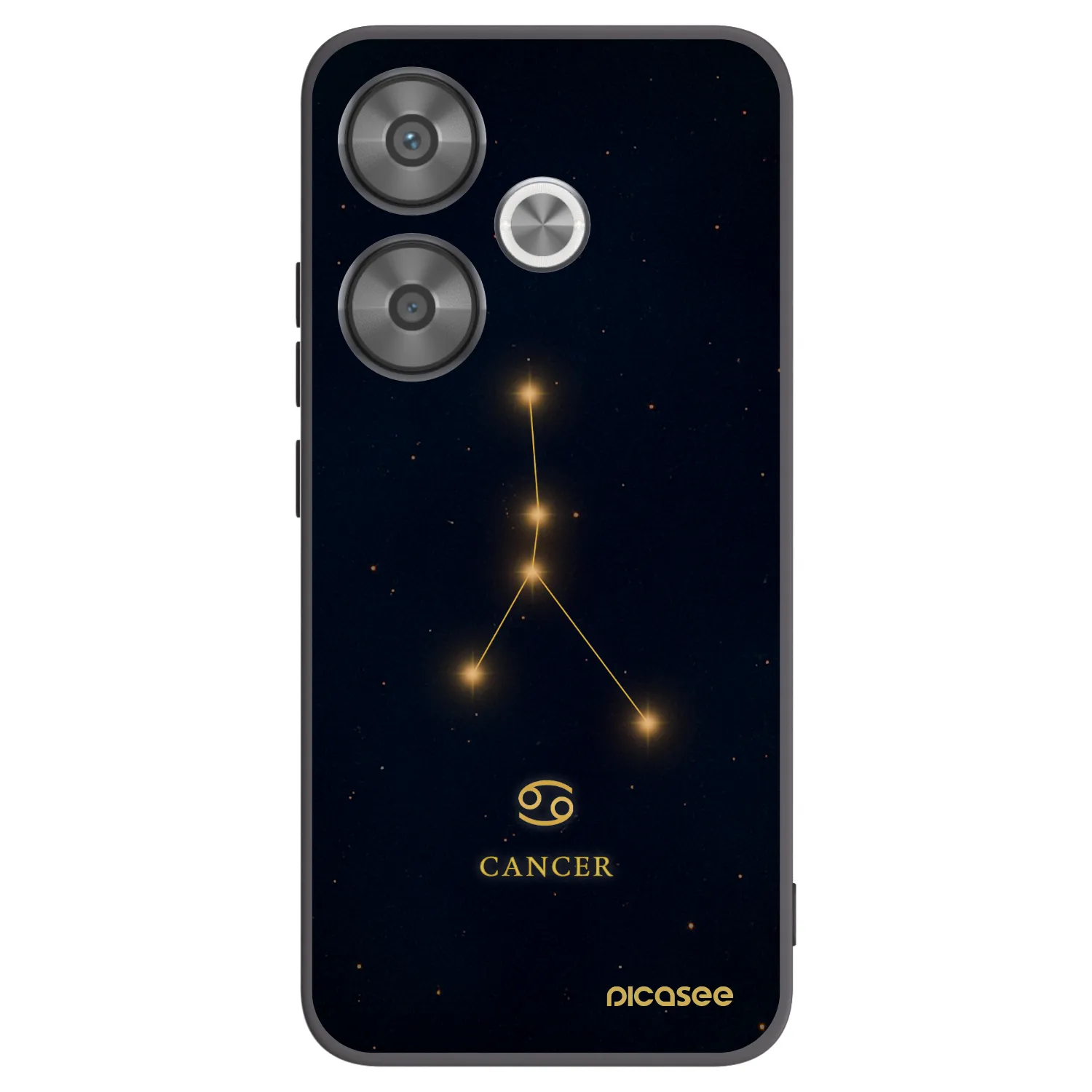 Picasee Μαύρη θήκη σιλικόνης για Xiaomi Poco F6 - CANCER