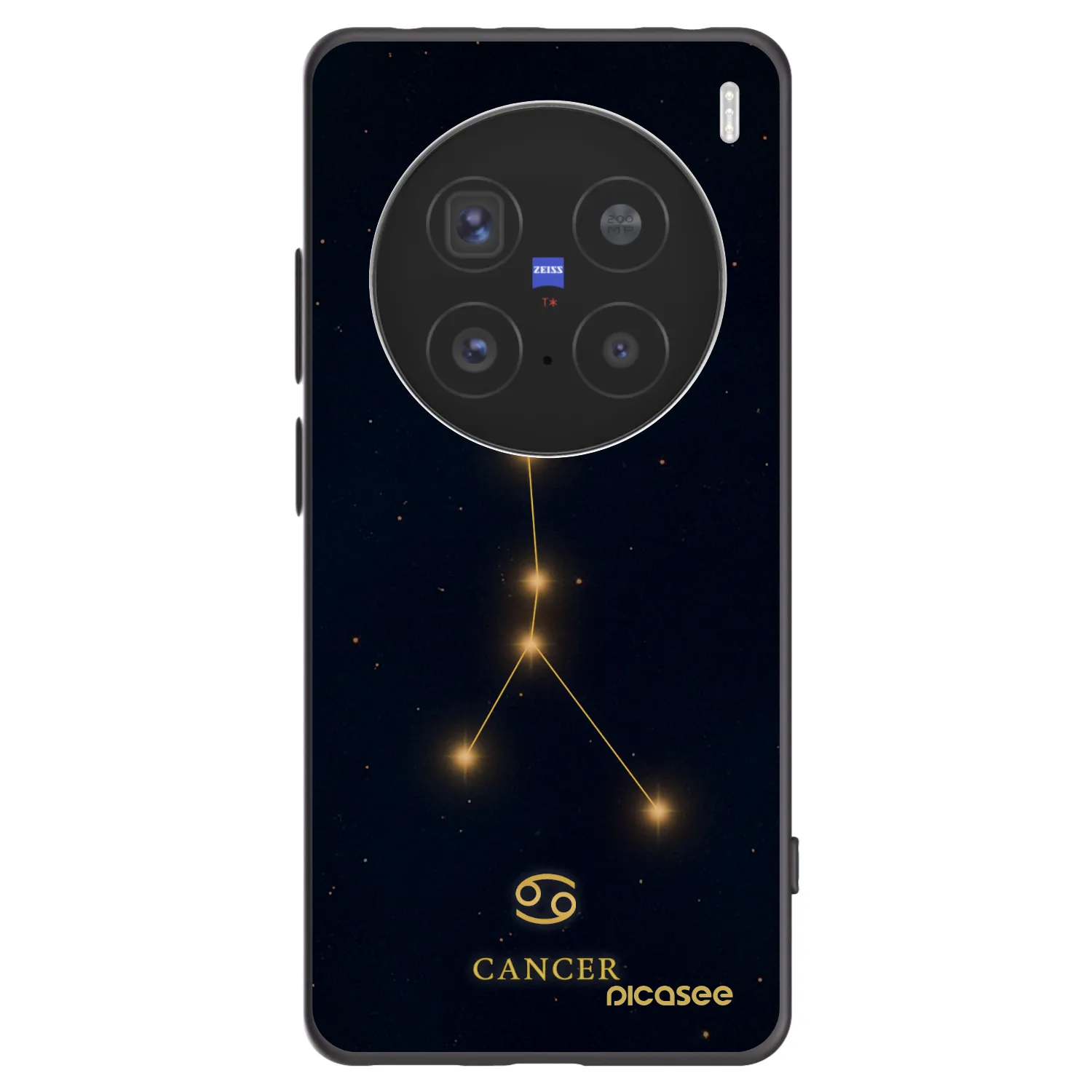 Picasee Μαύρη θήκη σιλικόνης για Vivo X200 Pro - CANCER