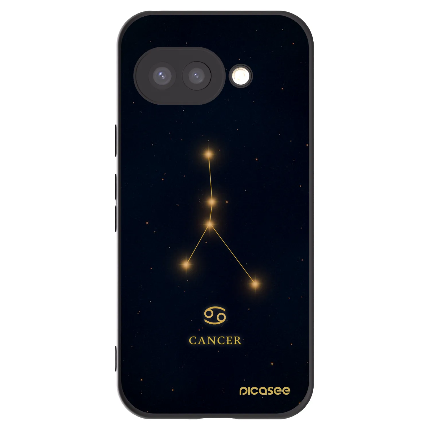 Picasee Μαύρη θήκη σιλικόνης για Google Pixel 9a - CANCER