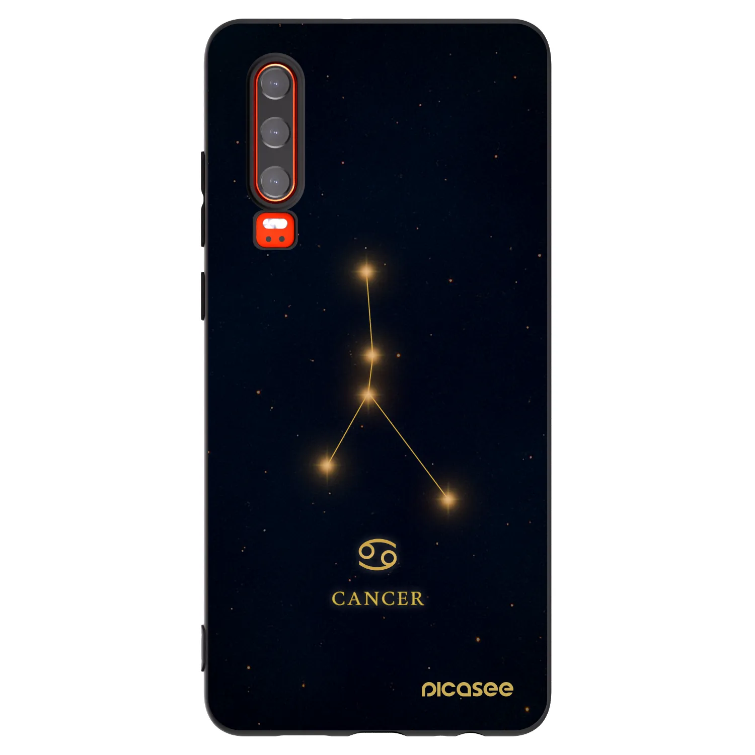 Picasee Μαύρη θήκη σιλικόνης για Huawei P30 - CANCER