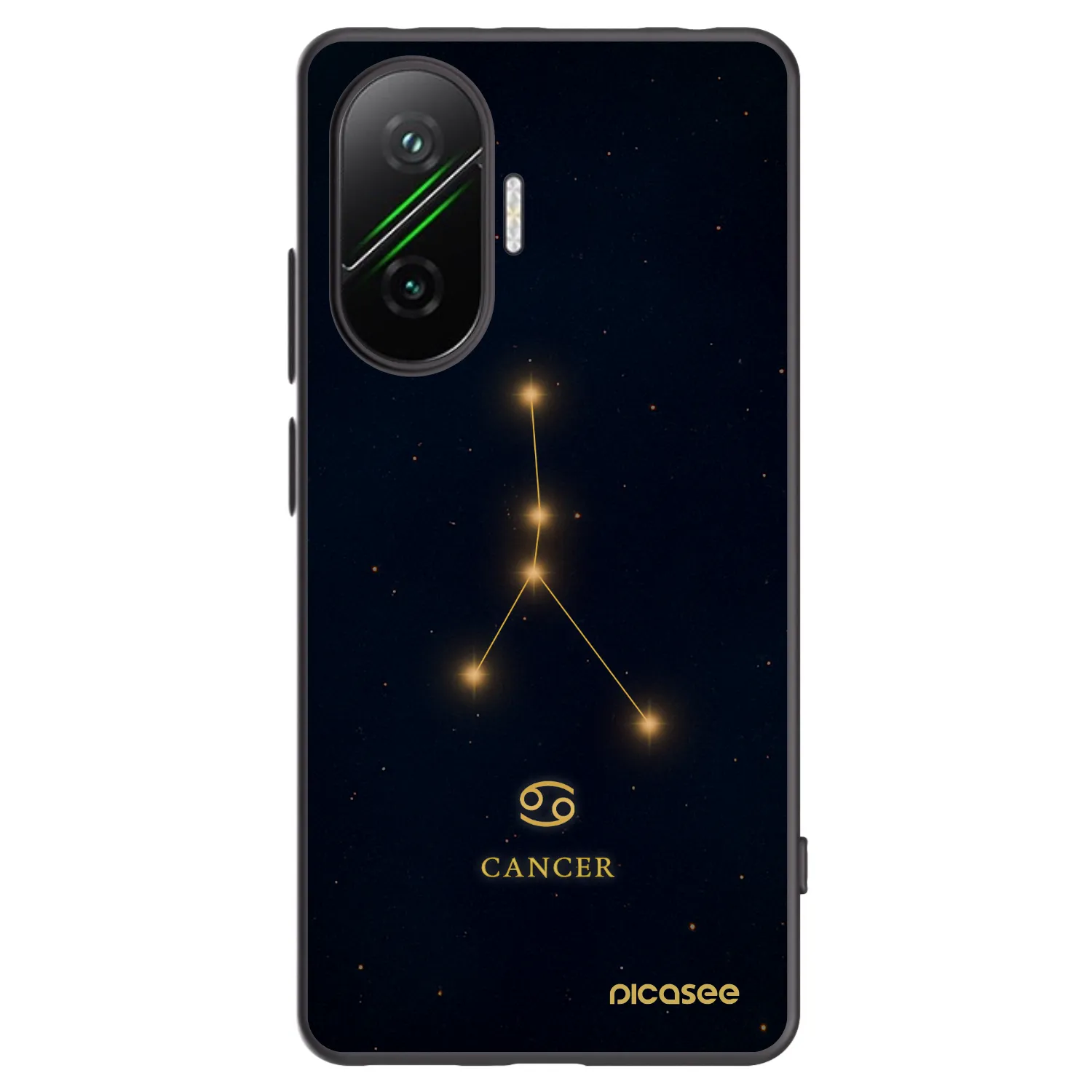 Picasee Μαύρη θήκη σιλικόνης για Xiaomi Poco F7 Pro 5G - CANCER