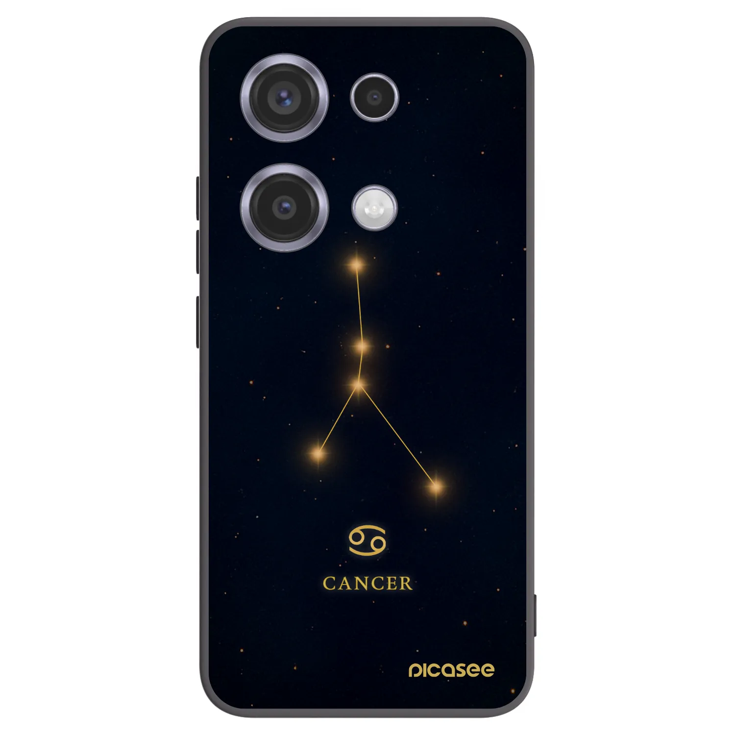 Picasee Μαύρη θήκη σιλικόνης για Xiaomi Redmi Note 14S - CANCER