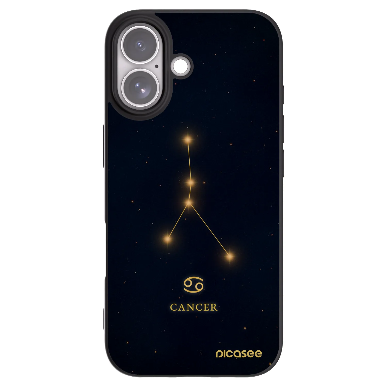 Picasee Μαύρη θήκη σιλικόνης για Apple iPhone 17 - CANCER