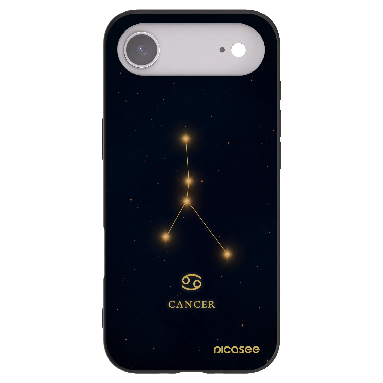 Picasee Μαύρη θήκη σιλικόνης για Apple iPhone Air - CANCER