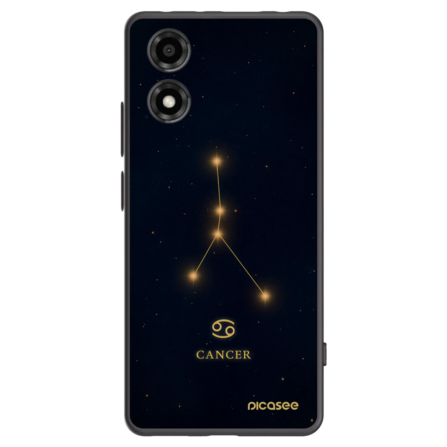 Picasee Μαύρη θήκη σιλικόνης για Motorola Moto E14 - CANCER