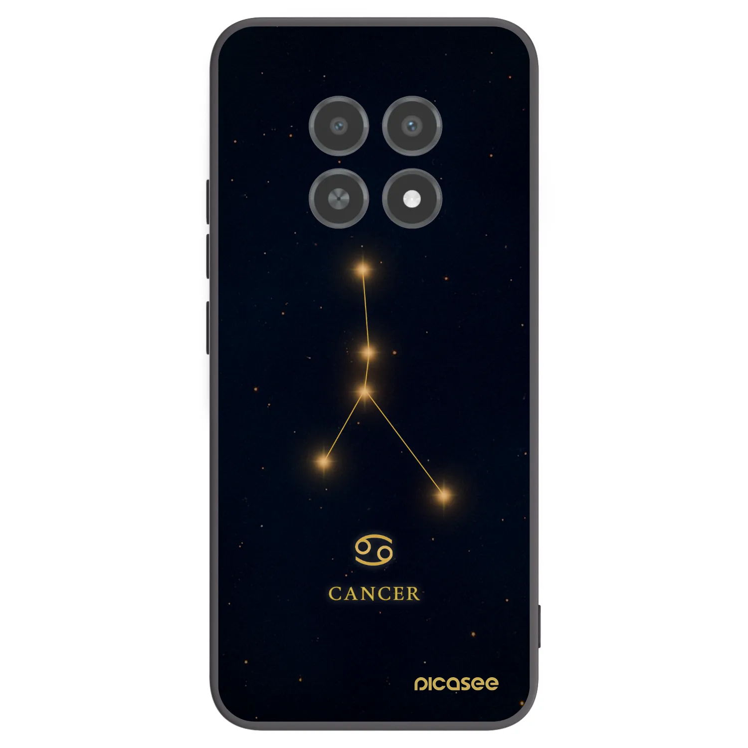 Picasee Μαύρη θήκη σιλικόνης για Realme 12X - CANCER