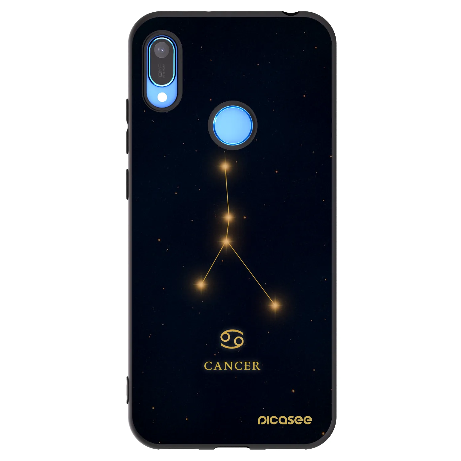 Picasee Μαύρη θήκη σιλικόνης για Huawei Y6 2019 - CANCER