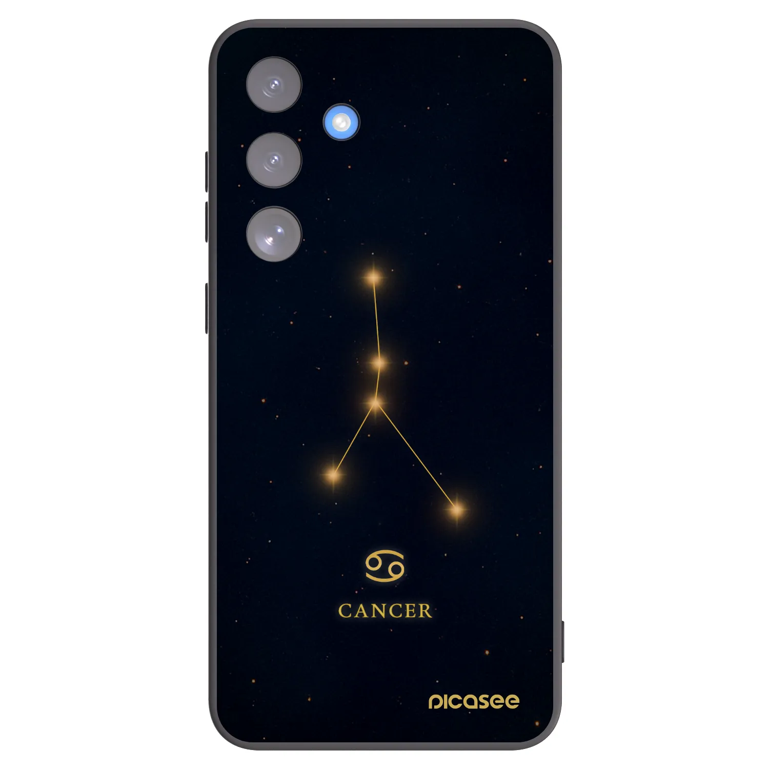 Picasee Μαύρη θήκη σιλικόνης για Samsung Galaxy S25 FE 5G - CANCER
