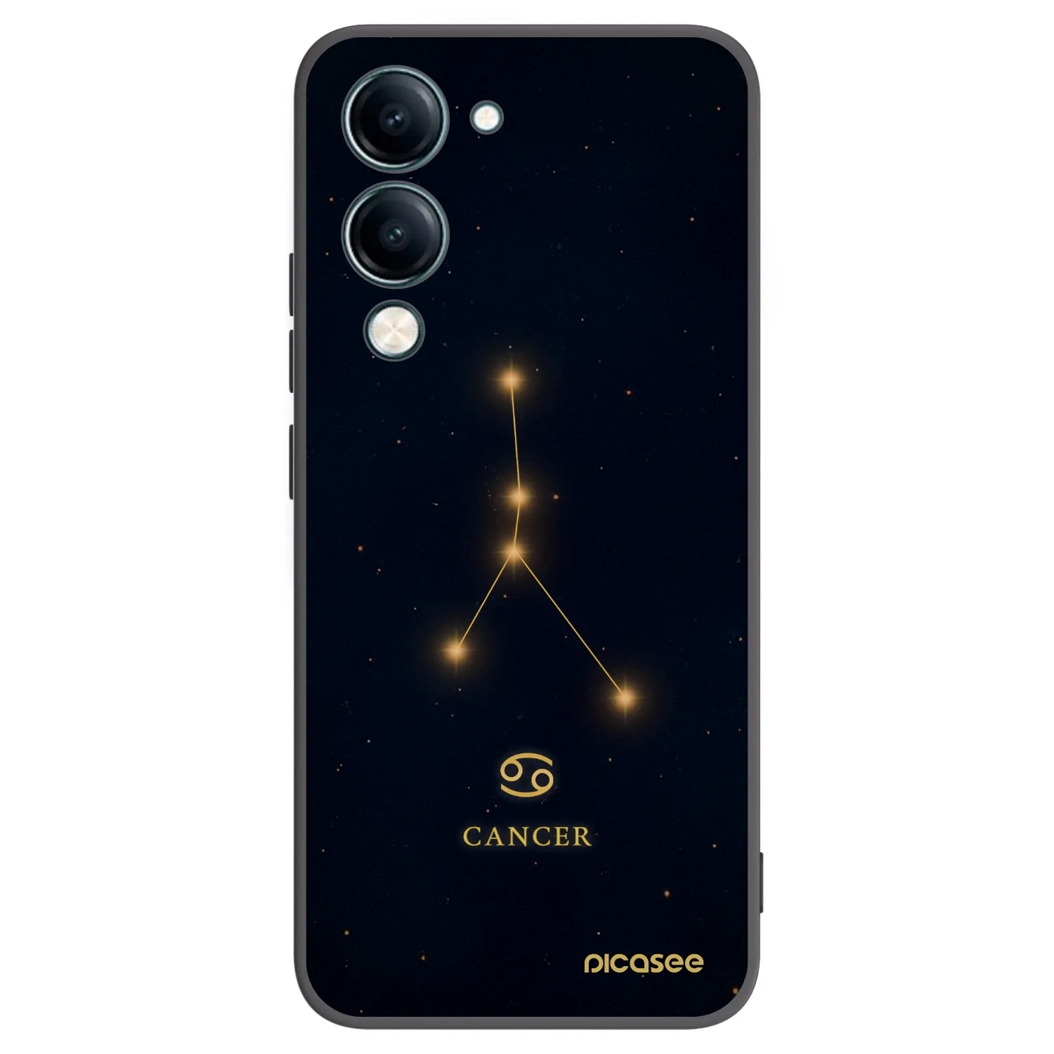 Picasee Μαύρη θήκη σιλικόνης για Vivo Y29s 5G - CANCER